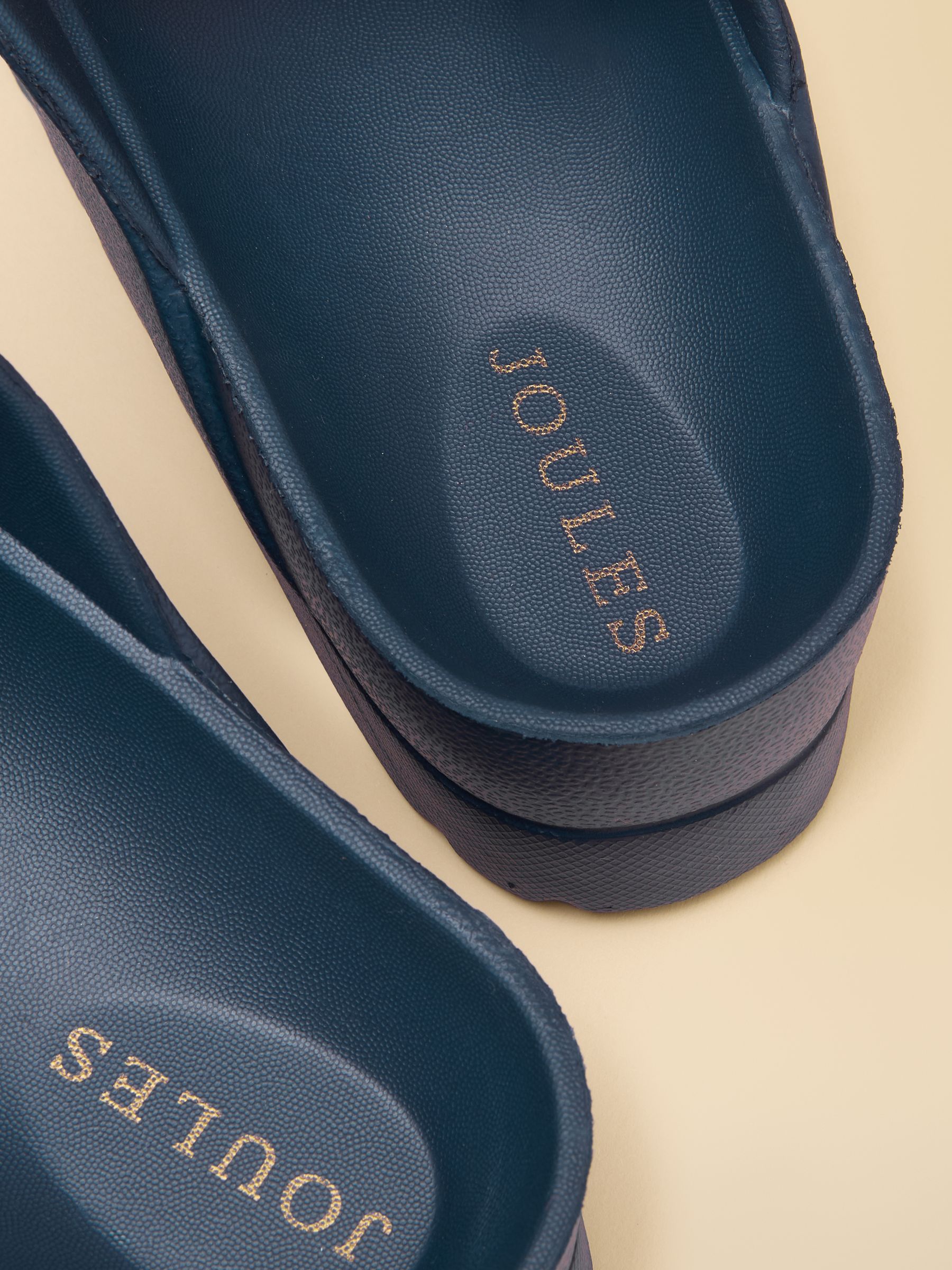 Navy Chunky Platform Sunseeker Double Buckle Sliders - Image 6 of 6