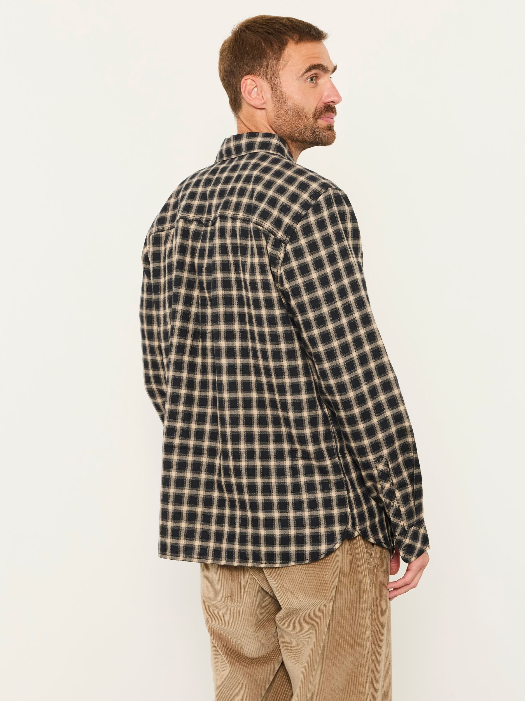 Madron Black Long Sleeve Check Shirt - Image 2 of 6 Madron Black Long Sleeve Check Shirt - Image 2 of 6