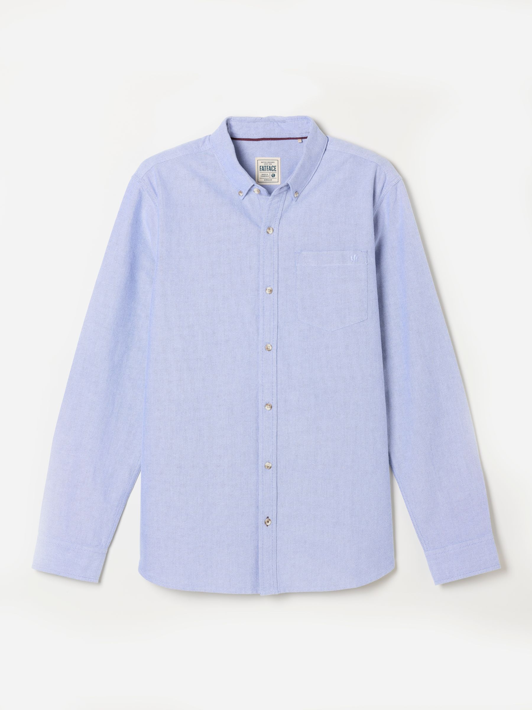 Haddon Blue Long Sleeve Brushed Oxford Shirt - Image 6 of 6 Haddon Blue Long Sleeve Brushed Oxford Shirt - Image 6 of 6