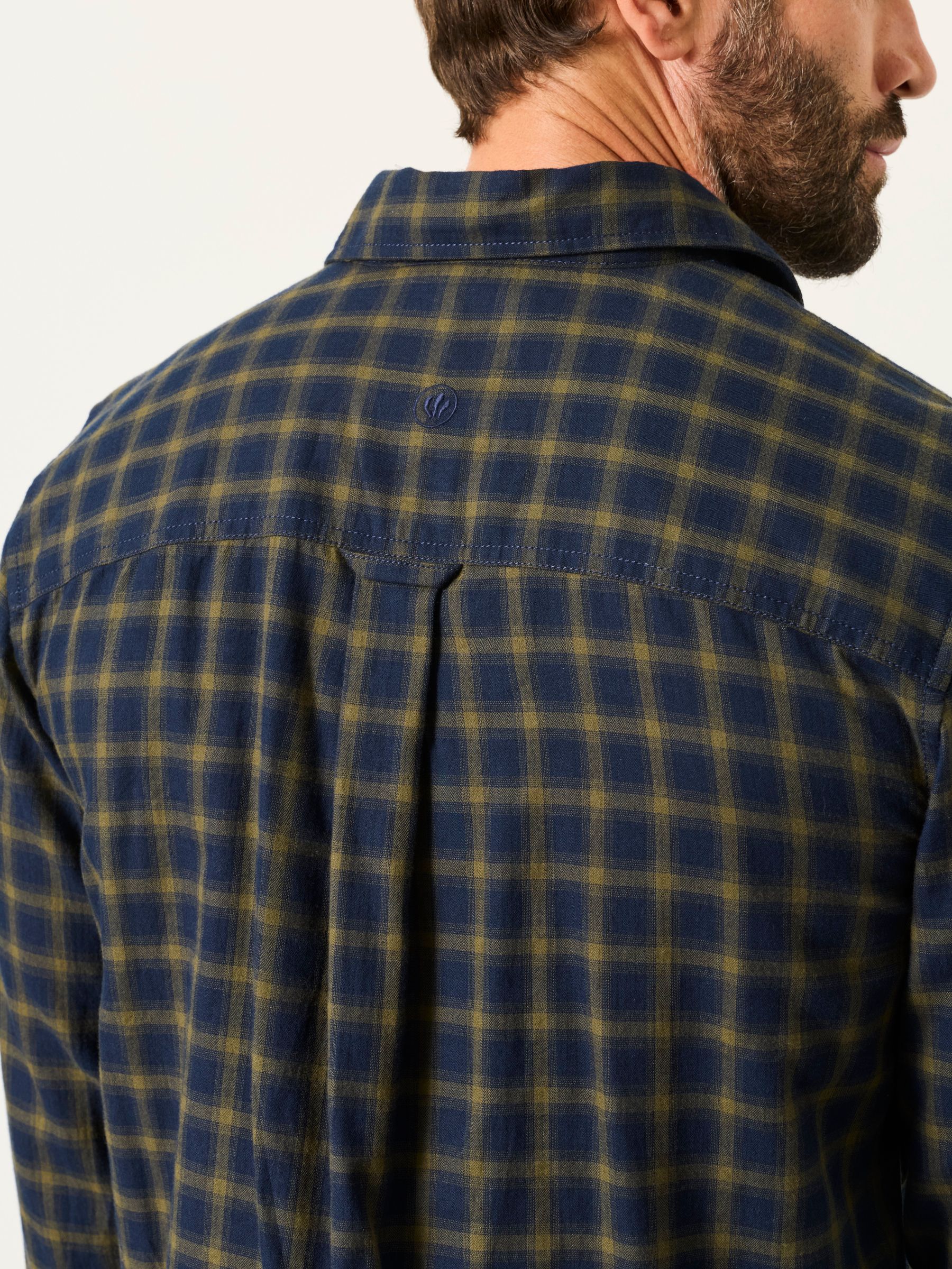 Madron Navy Long Sleeve Check Shirt - Image 2 of 6