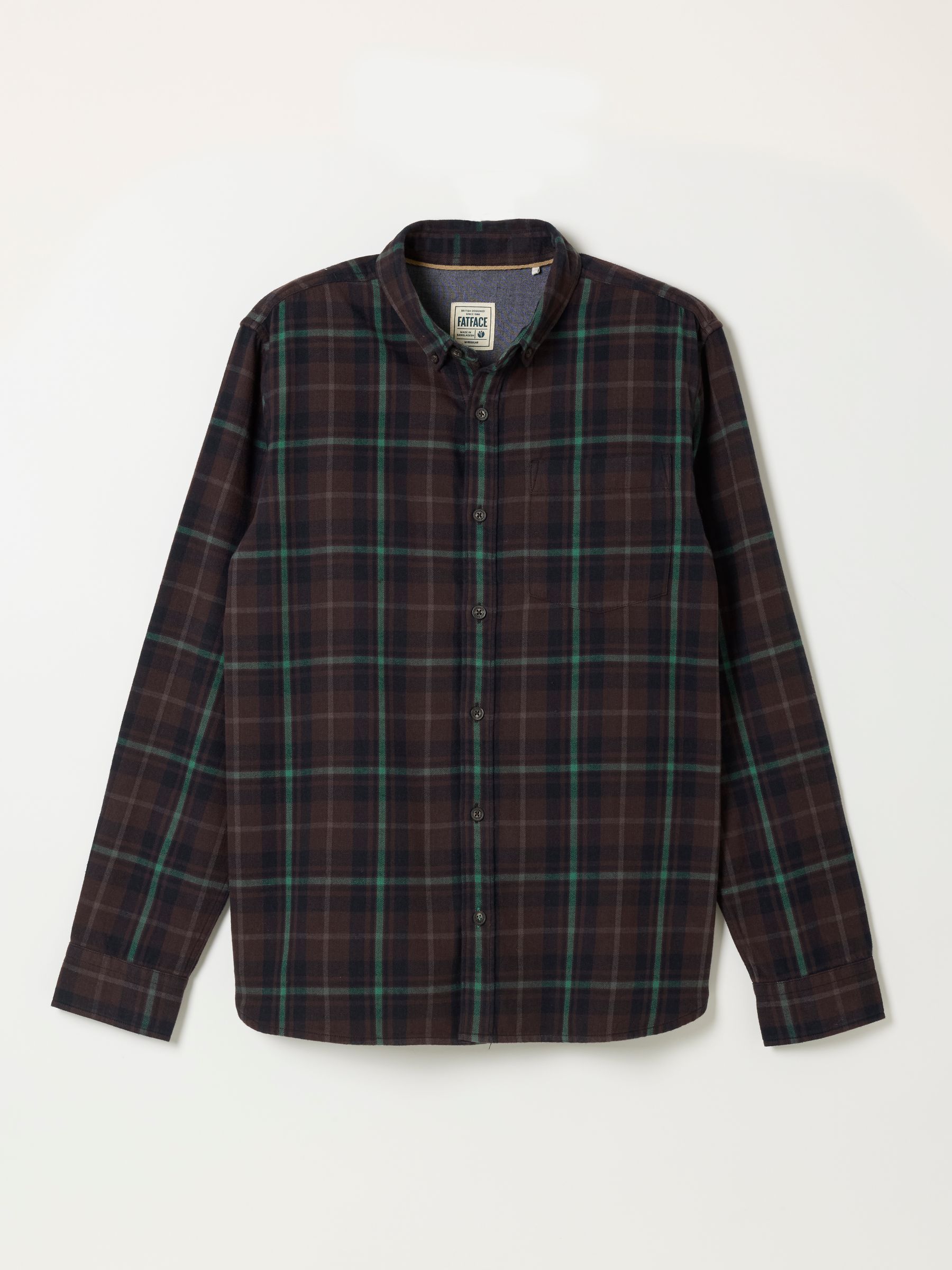 Pagham Dark Purple Long Sleeve Check Shirt - Image 6 of 6