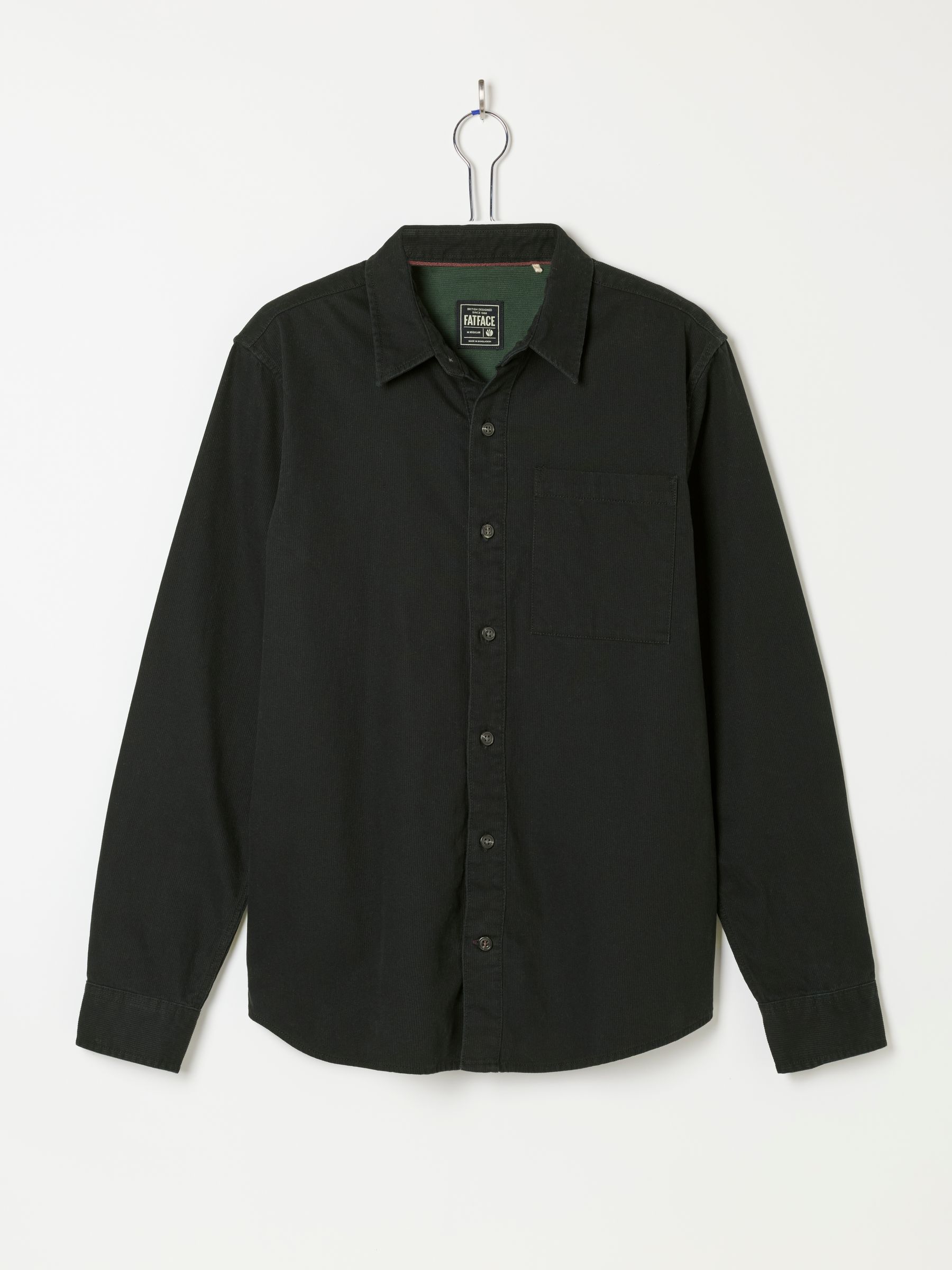 Washed Black Long Sleeve Cord Shirt - Image 6 of 6