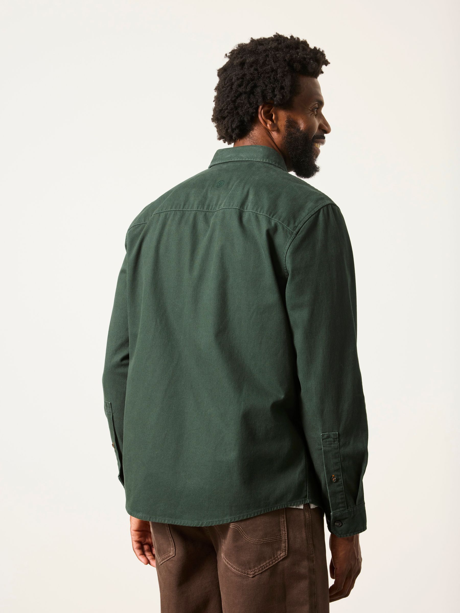 Dark Green Long Sleeve Cord Shirt - Image 2 of 5