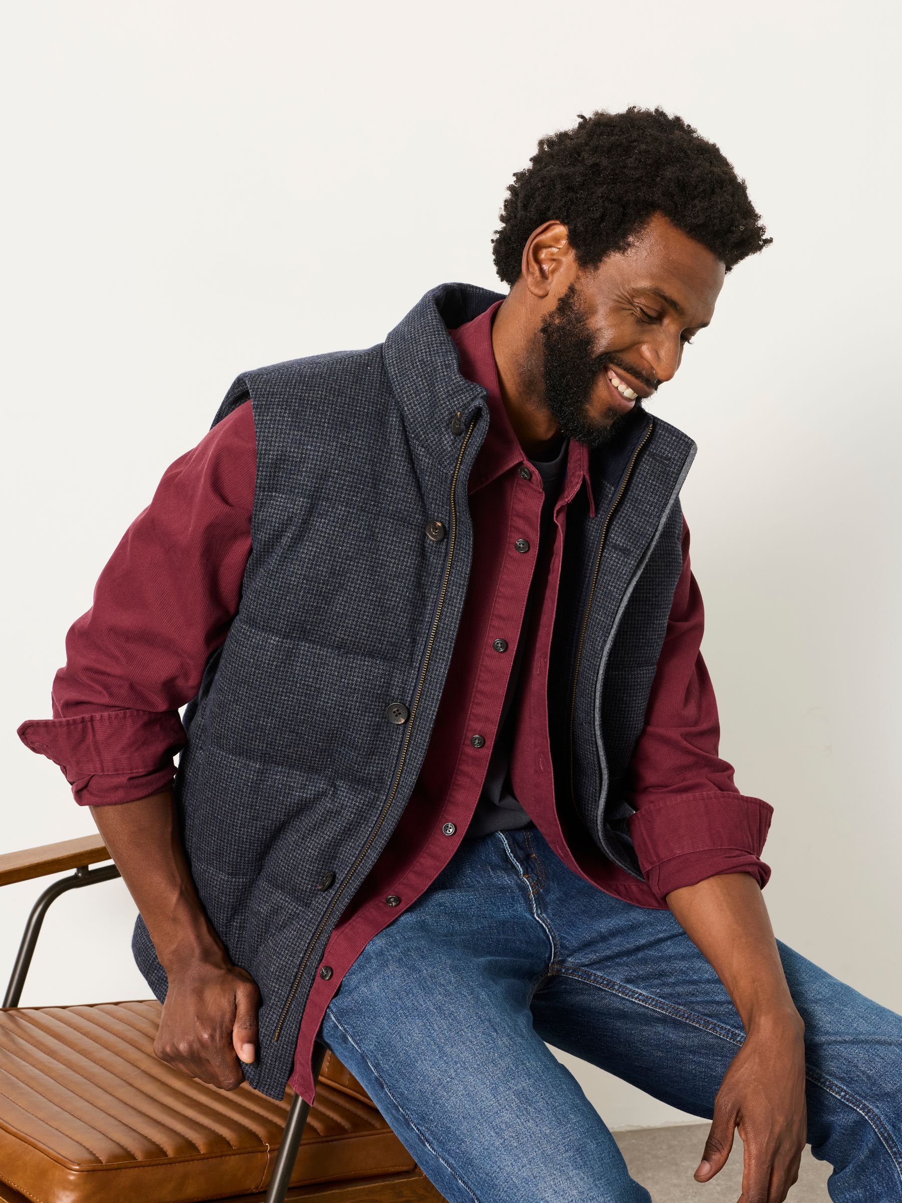 Burgundy Red Long Sleeve Cord Shirt - Image 5 of 6