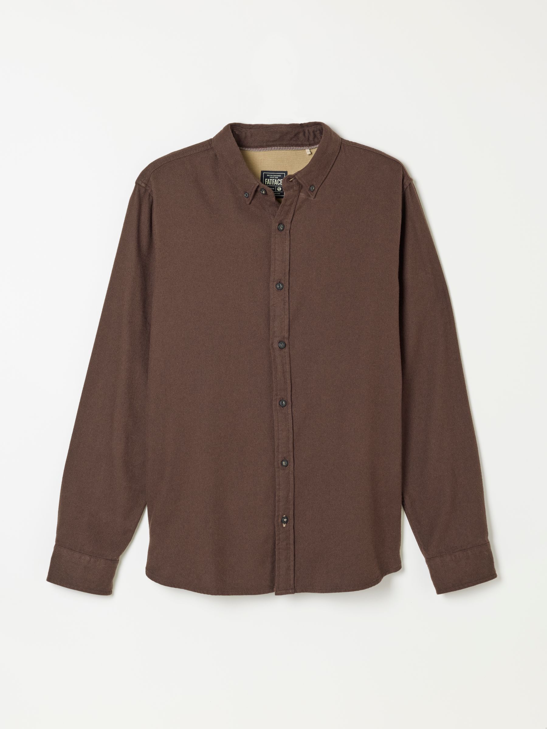 Tadwick Brown Long Sleeve Brushed Shirt - Image 7 of 7