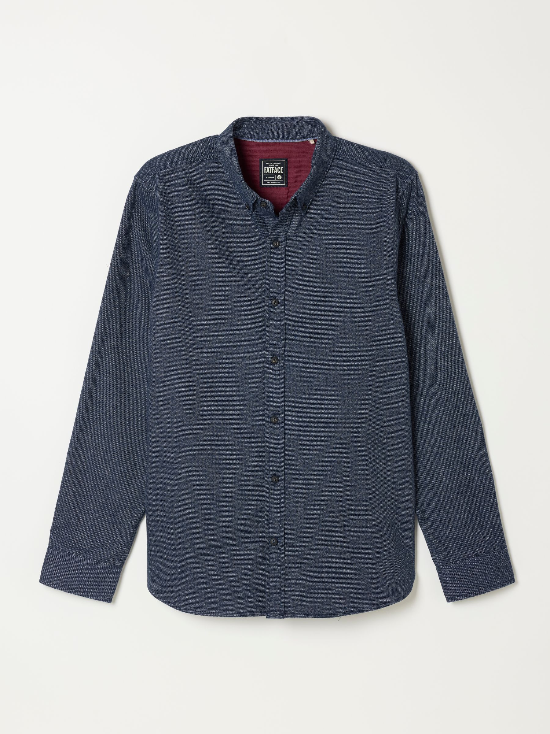 Tadwick Navy Long Sleeve Brushed Shirt - Image 1 of 1 Tadwick Navy Long Sleeve Brushed Shirt - Image 1 of 1
