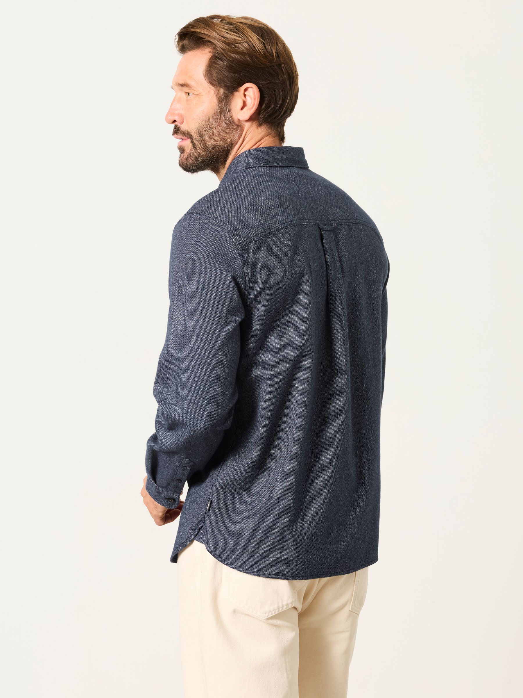 Tadwick Navy Long Sleeve Brushed Shirt - Image 2 of 6