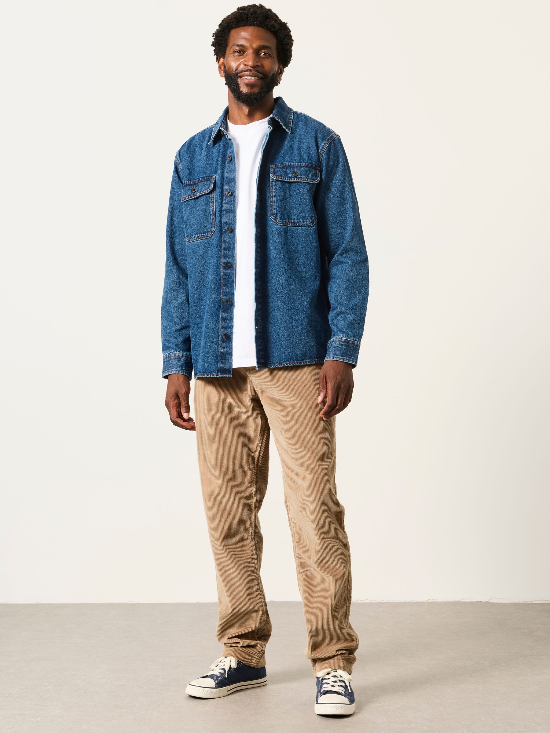 Dark Blue Relaxed Fit Denim Shirt - Image 4 of 6
