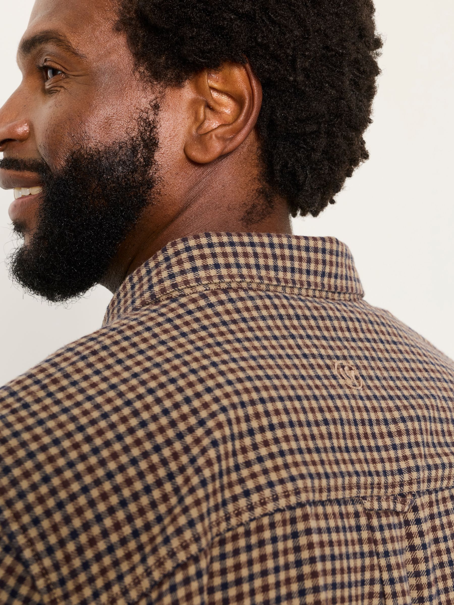 Trawden Brown Long Sleeve Gingham Shirt - Image 6 of 7