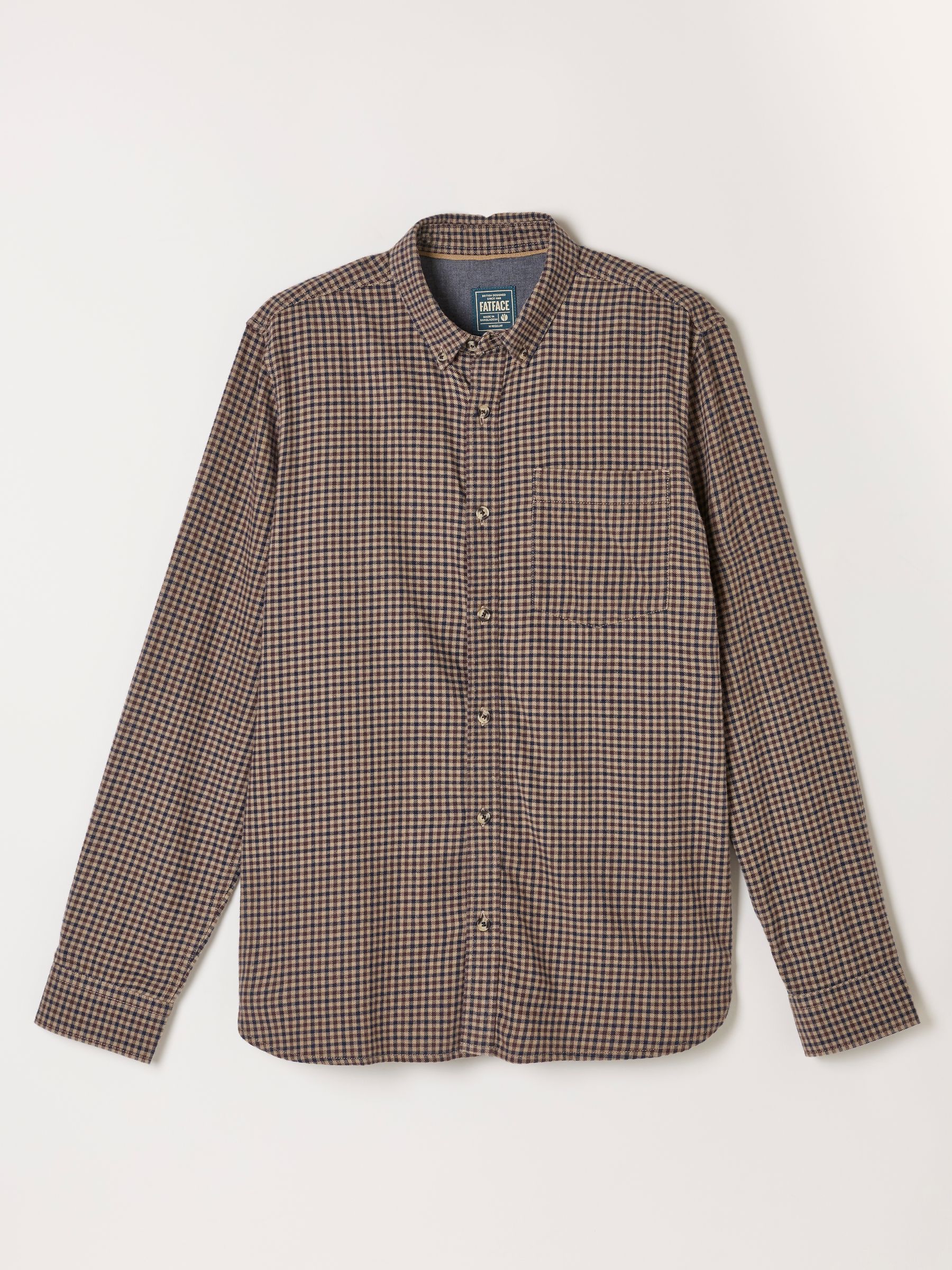 Trawden Brown Long Sleeve Gingham Shirt - Image 7 of 7