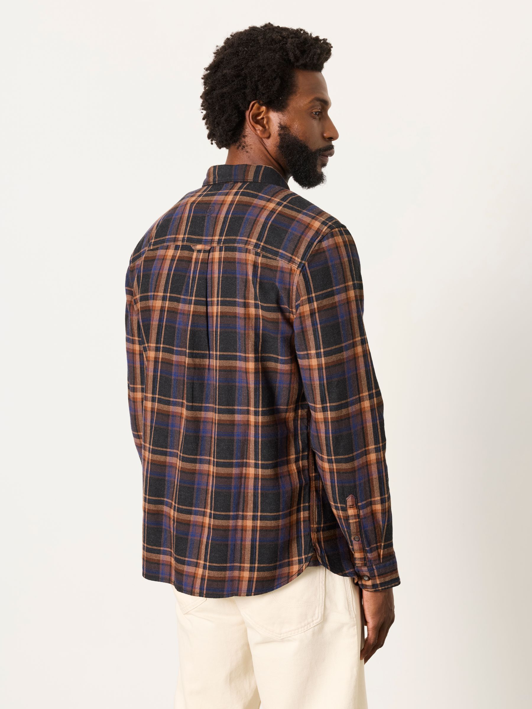 Selson Dark Brown Long Sleeve Check Shirt - Image 2 of 6