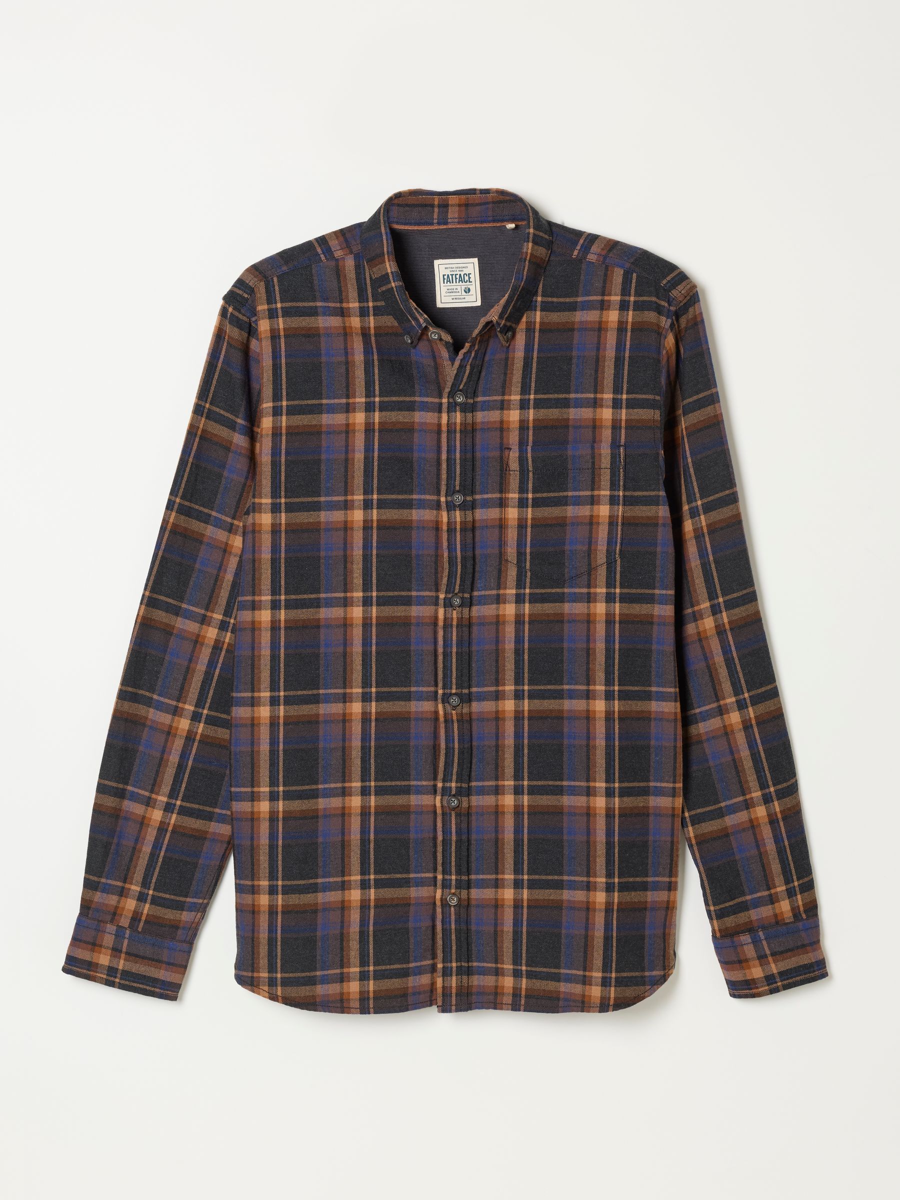 Selson Dark Brown Long Sleeve Check Shirt - Image 6 of 6