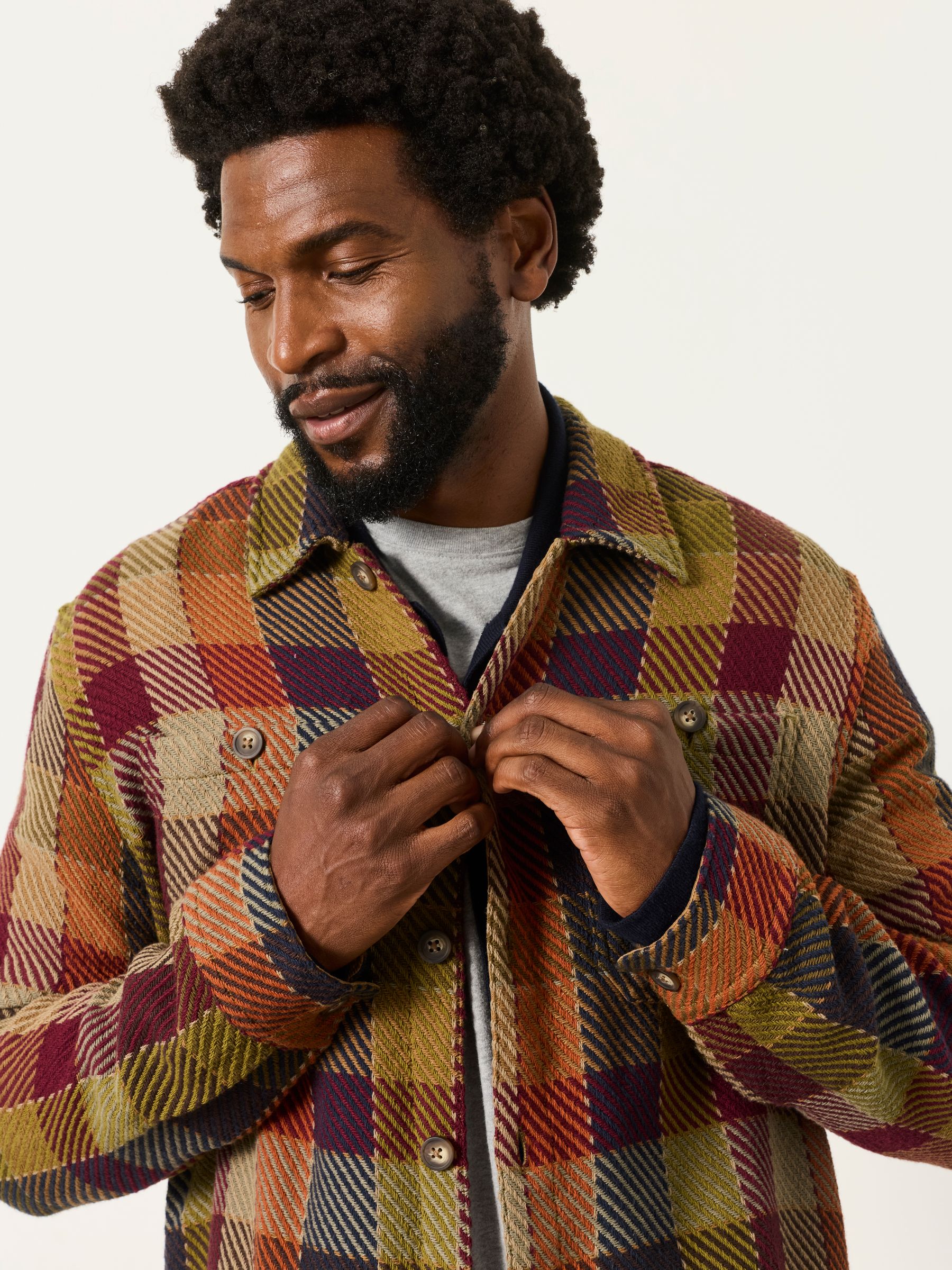 Sabden Multi Twill Check Overshirt - Image 2 of 4