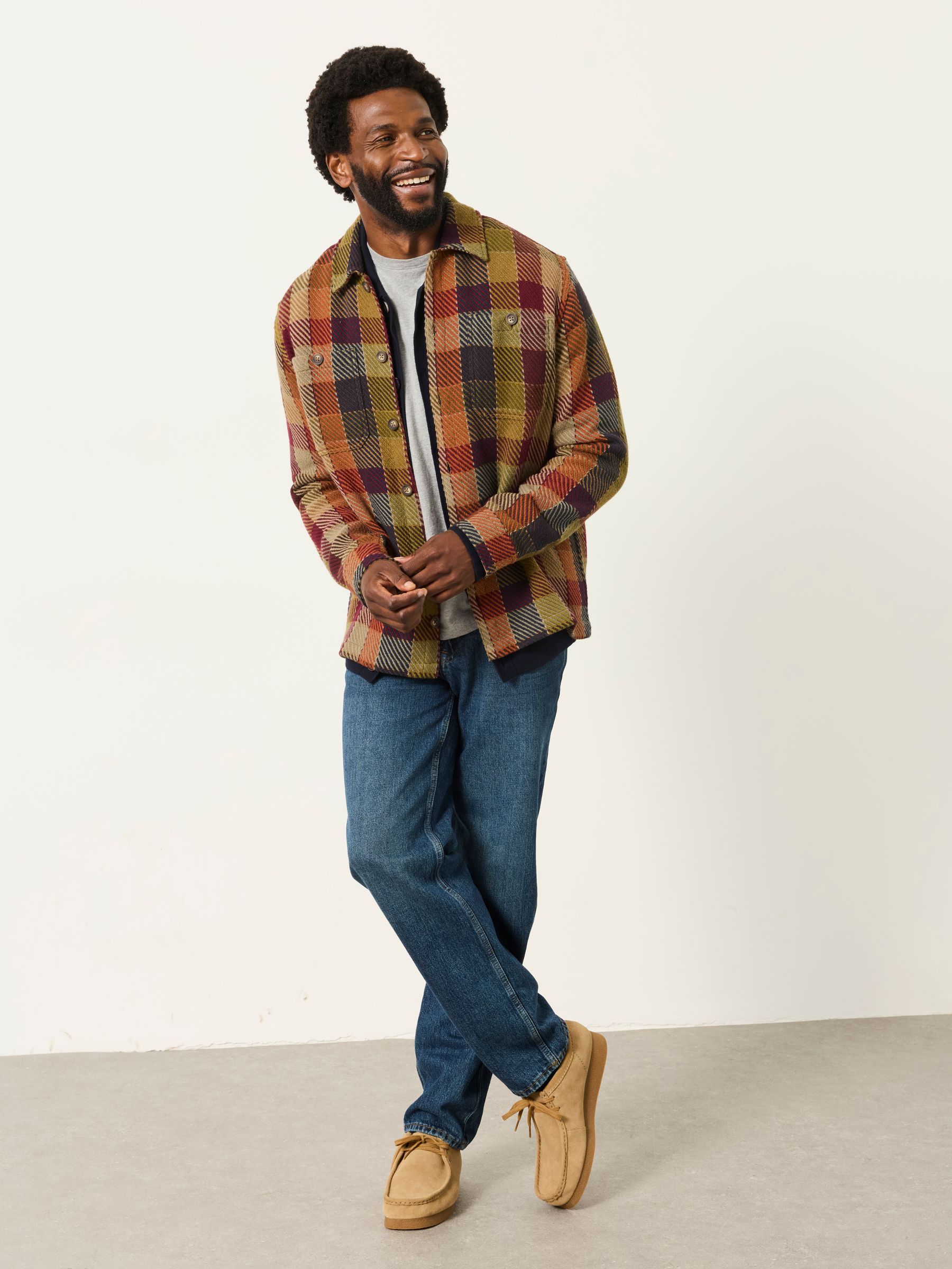 Sabden Multi Twill Check Overshirt - Image 3 of 4