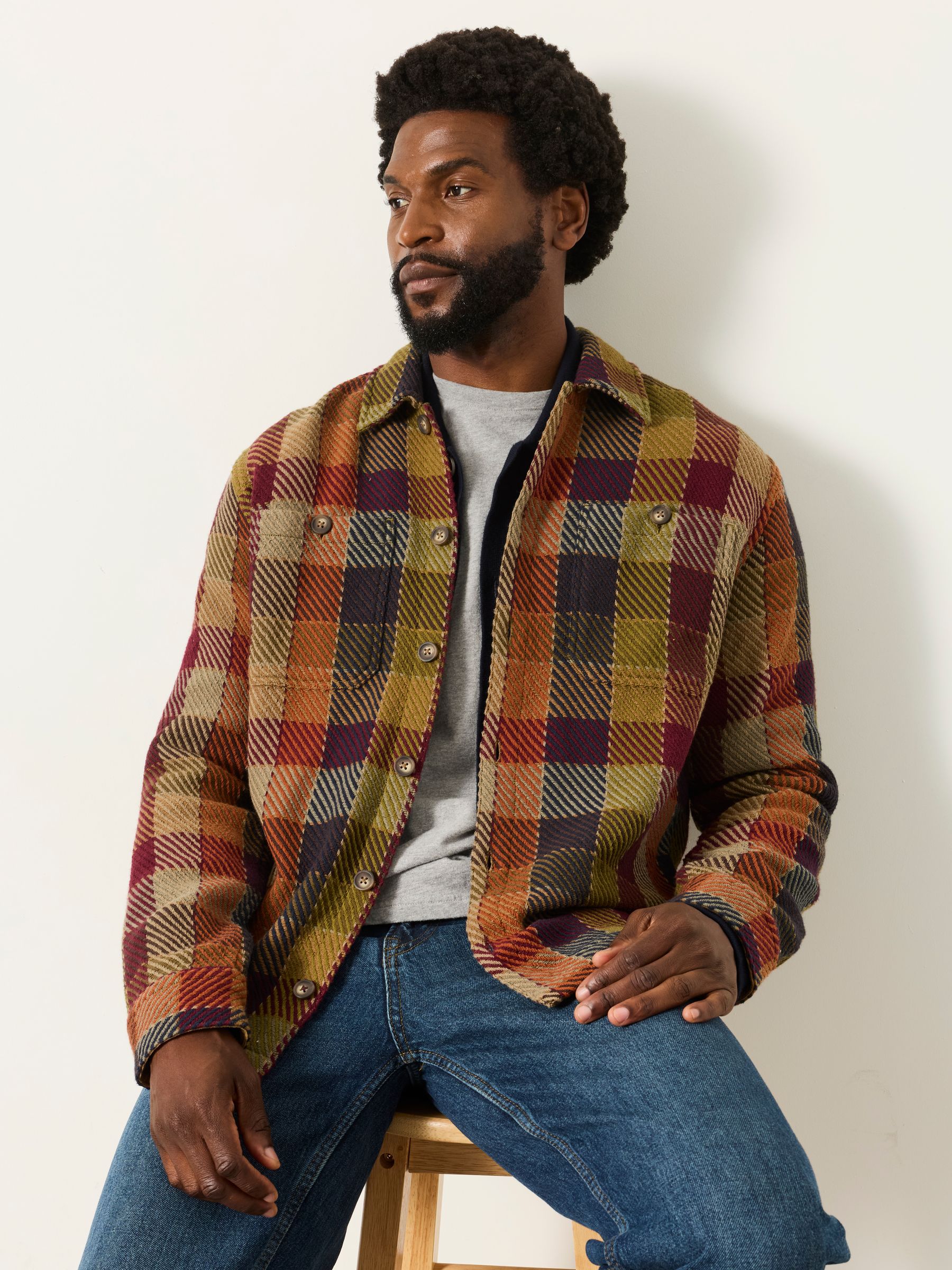 Sabden Multi Twill Check Overshirt - Image 4 of 4 Sabden Multi Twill Check Overshirt - Image 4 of 4