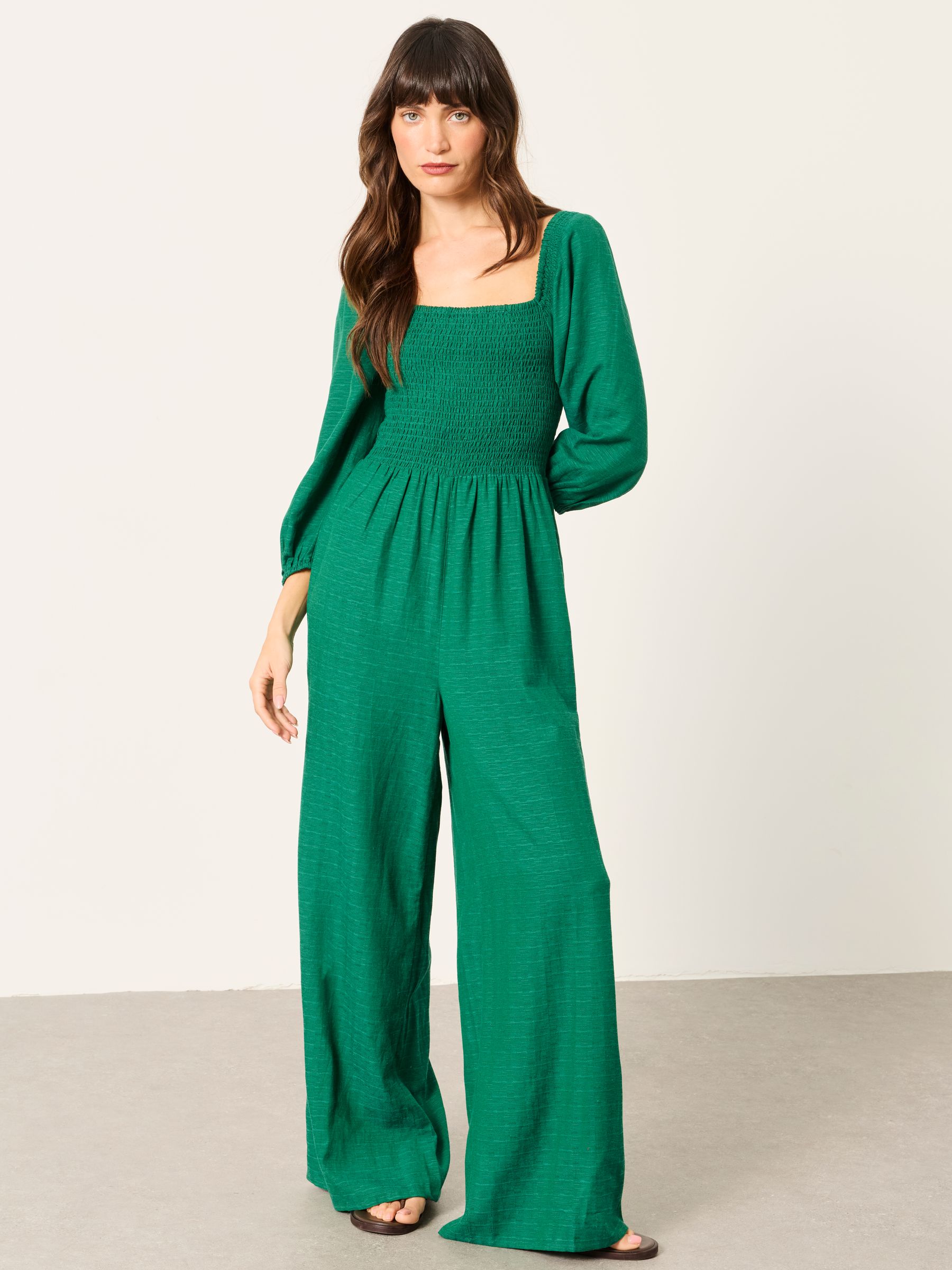 Adele Green Petite Embroidered Jumpsuit - Image 1 of 5