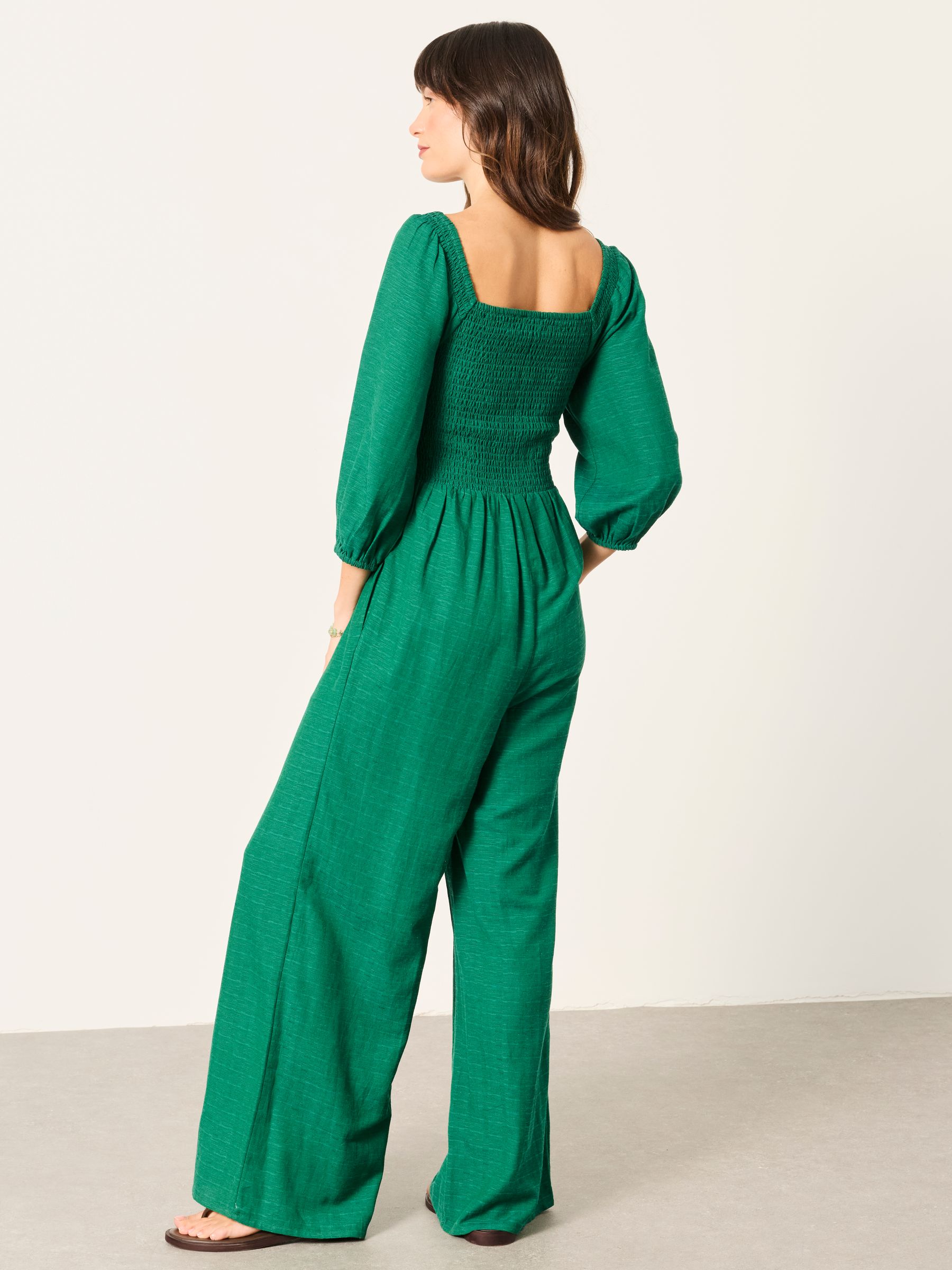 Adele Green Petite Embroidered Jumpsuit - Image 2 of 5