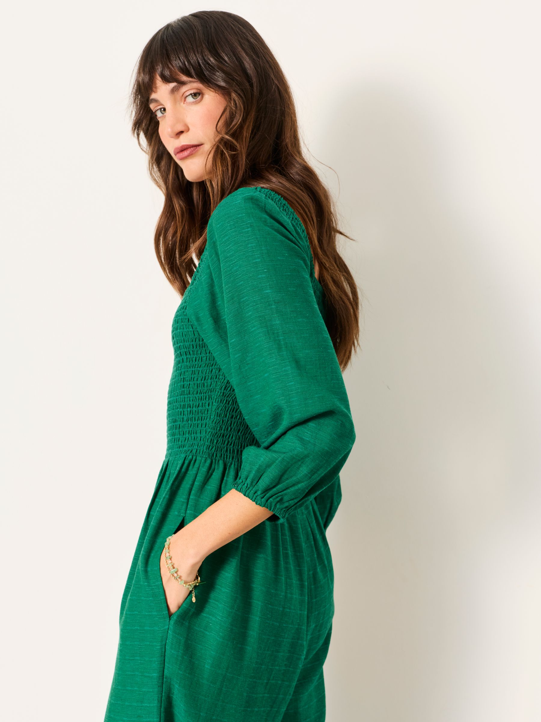 Adele Green Petite Embroidered Jumpsuit - Image 4 of 5