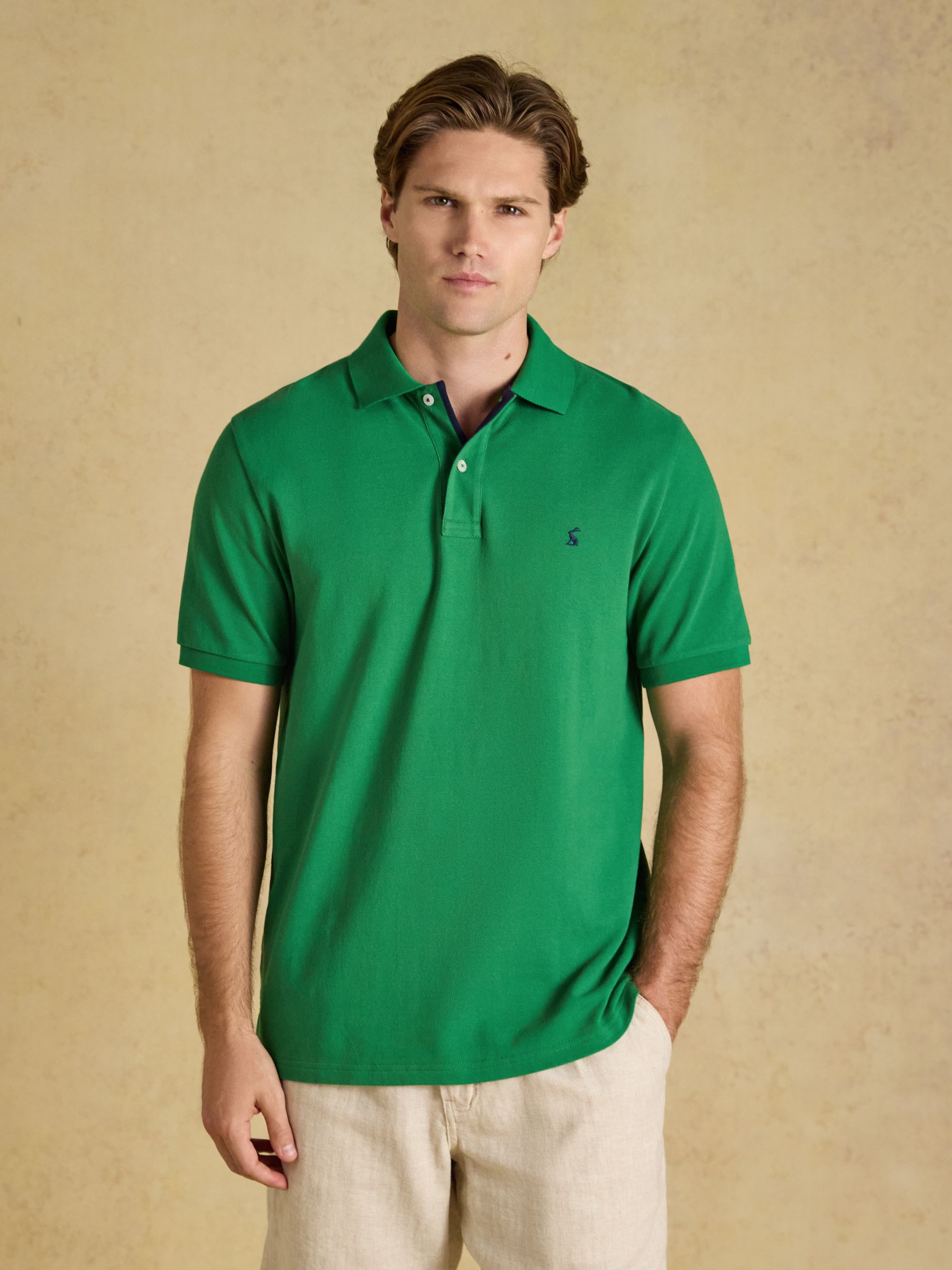 Woody Green Cotton Pique Polo Shirt - Image 1 of 9