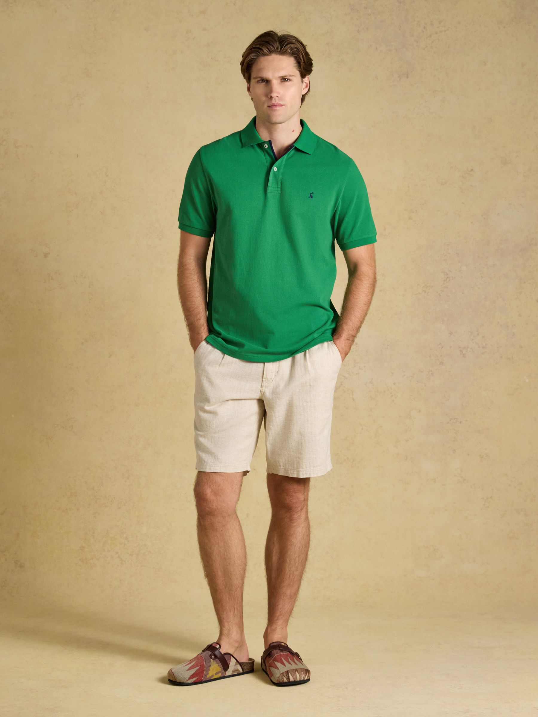 Woody Green Cotton Pique Polo Shirt - Image 7 of 9