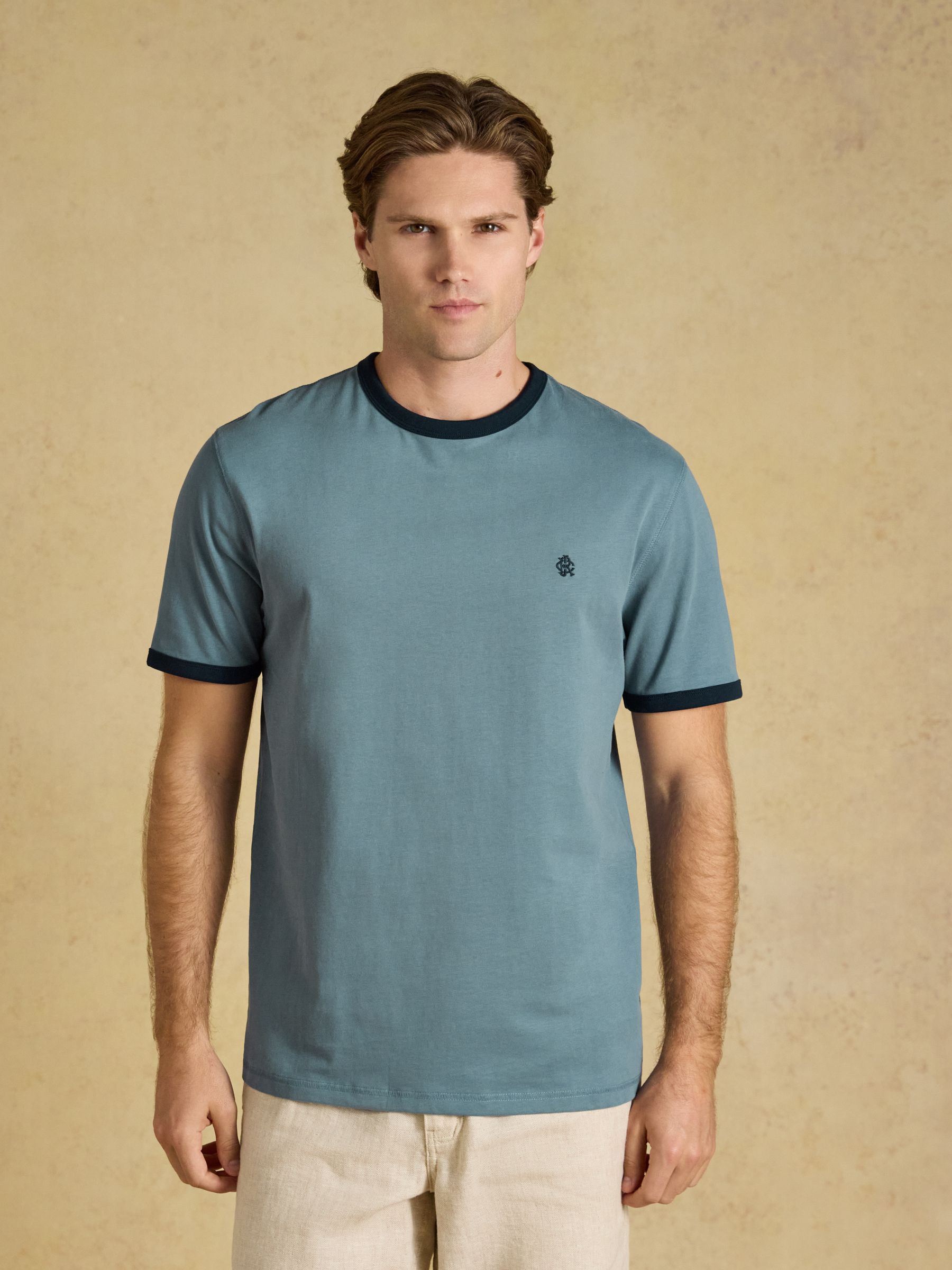 Rugby Club Blue Crew Neck Cotton T-Shirt - Image 1 of 6