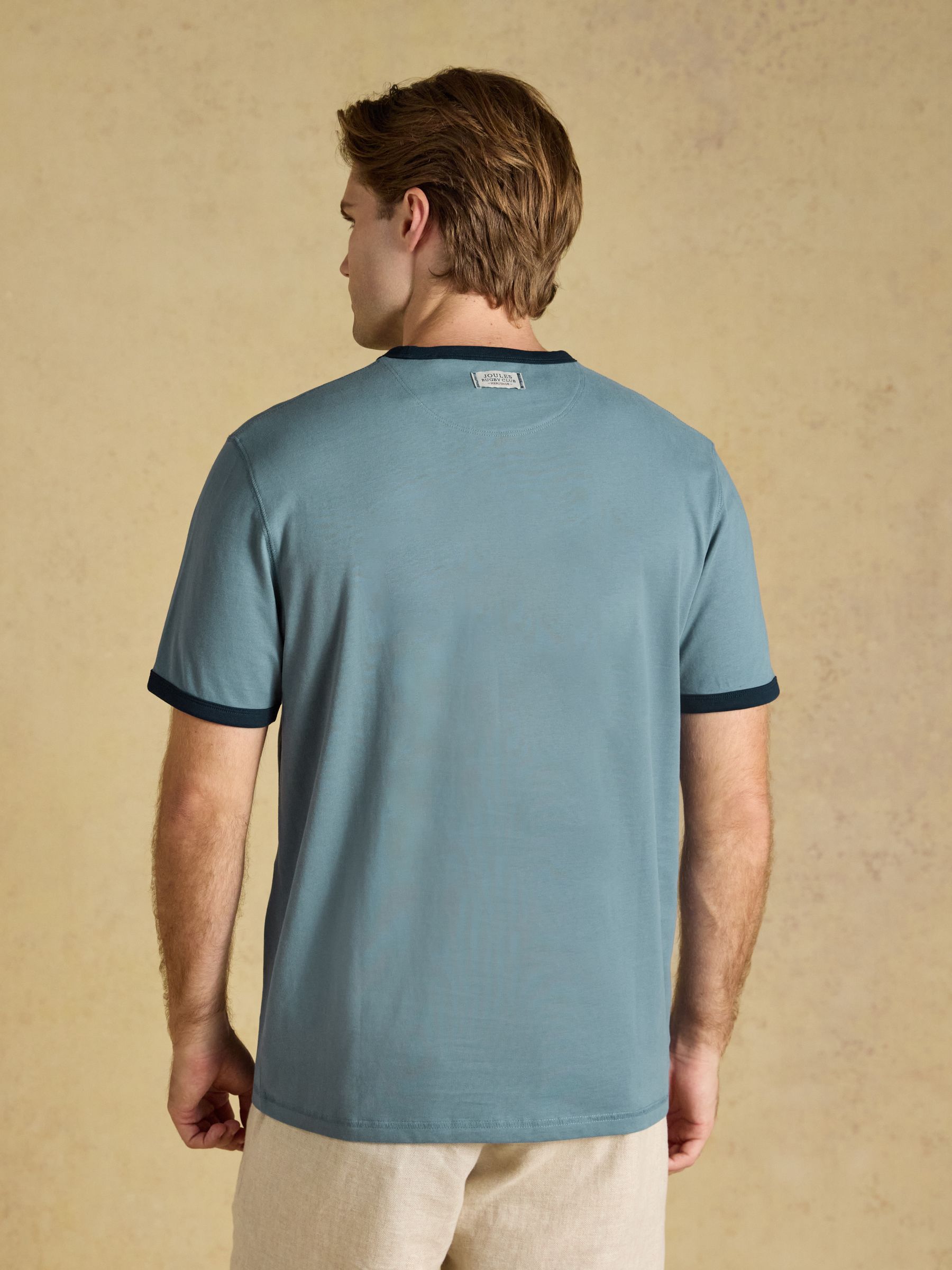 Rugby Club Blue Crew Neck Cotton T-Shirt - Image 2 of 6