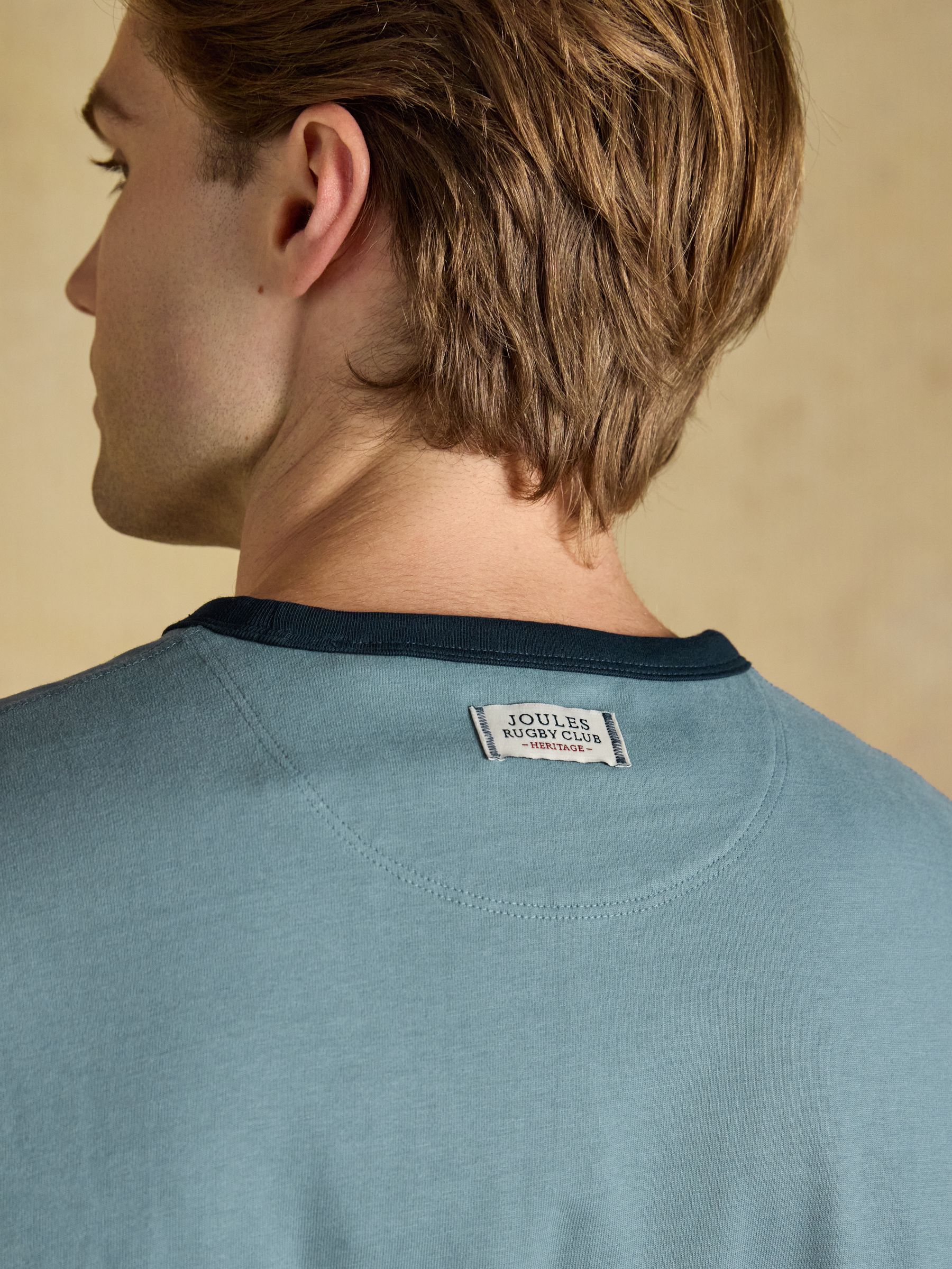 Rugby Club Blue Crew Neck Cotton T-Shirt - Image 4 of 6