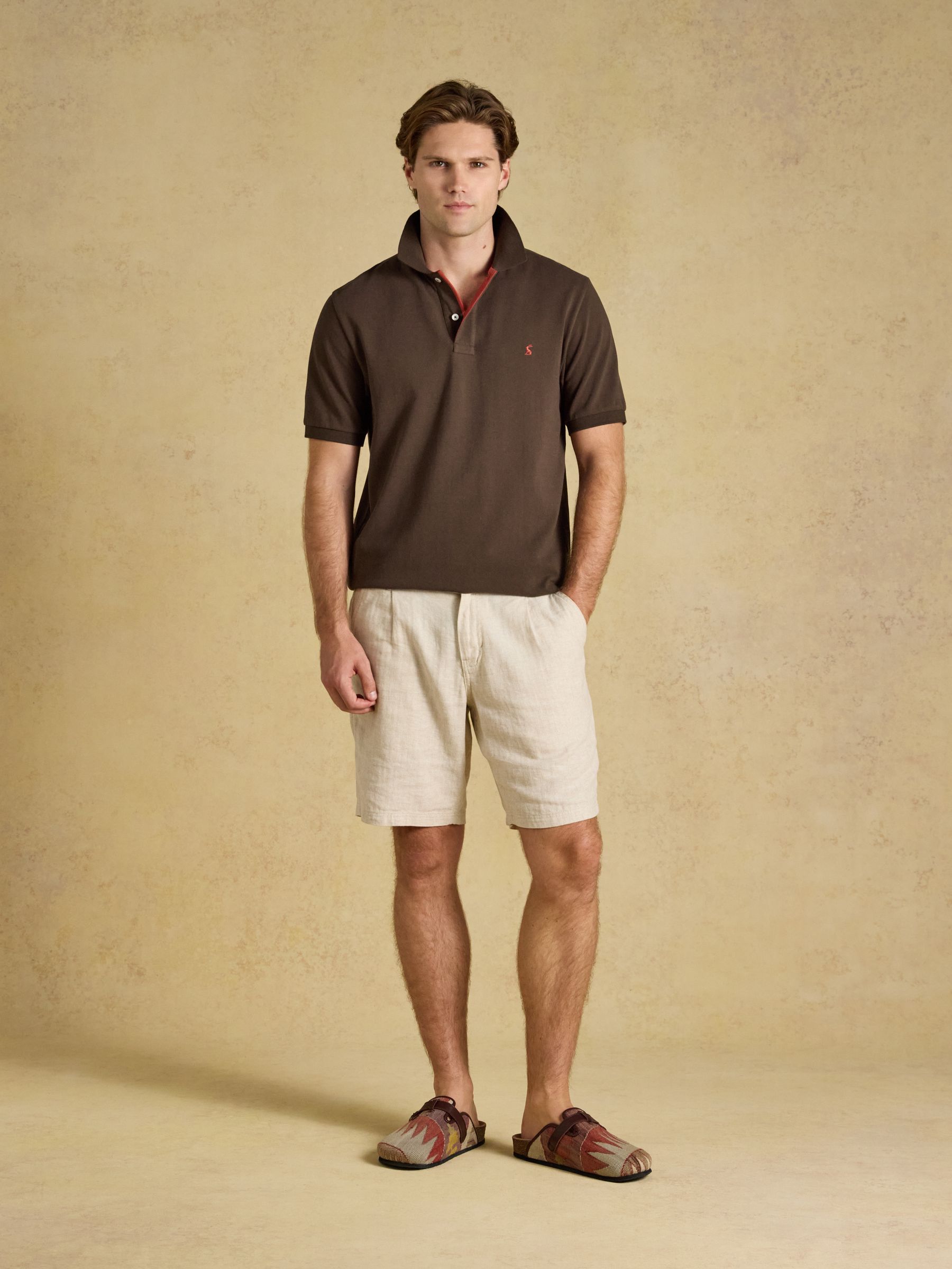 Woody Chocolate Brown Cotton Pique Polo Shirt - Image 5 of 9