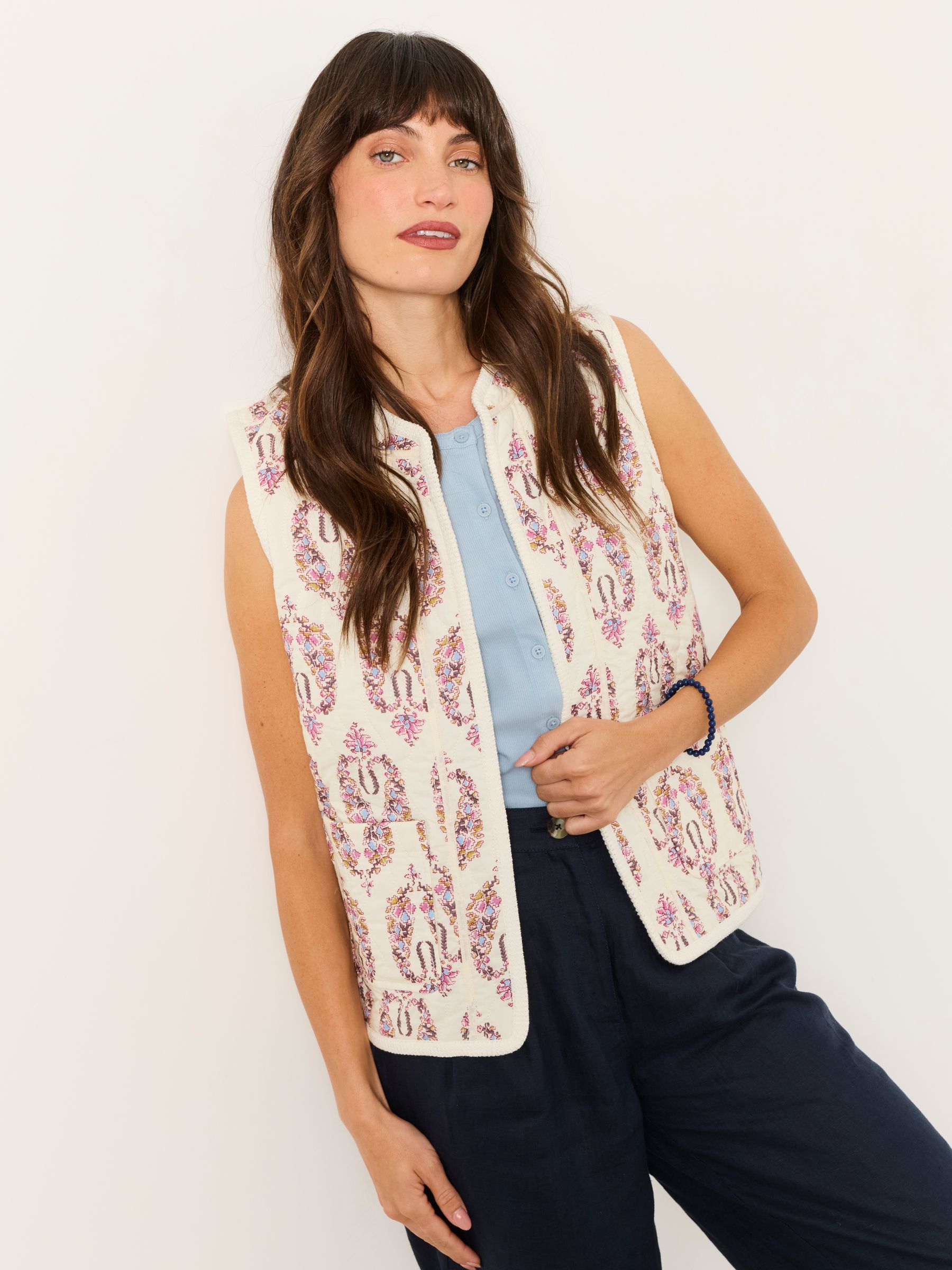 Ivory Petite Petite Floral Ivory Waistcoat - Image 3 of 9