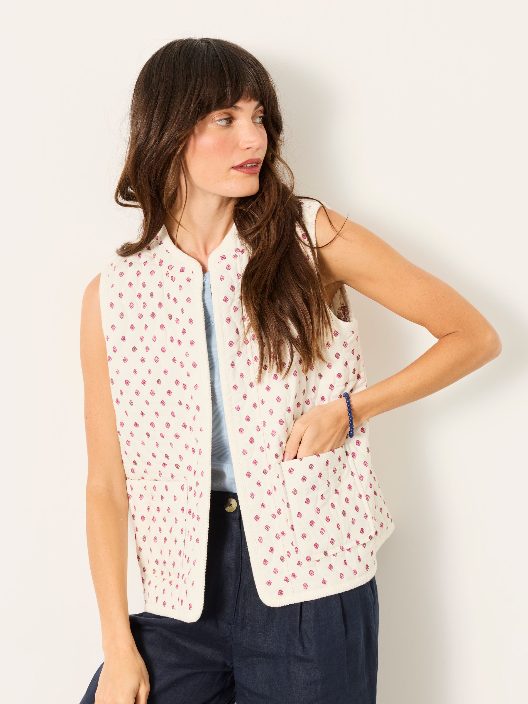 Ivory Petite Petite Floral Ivory Waistcoat - Image 7 of 9