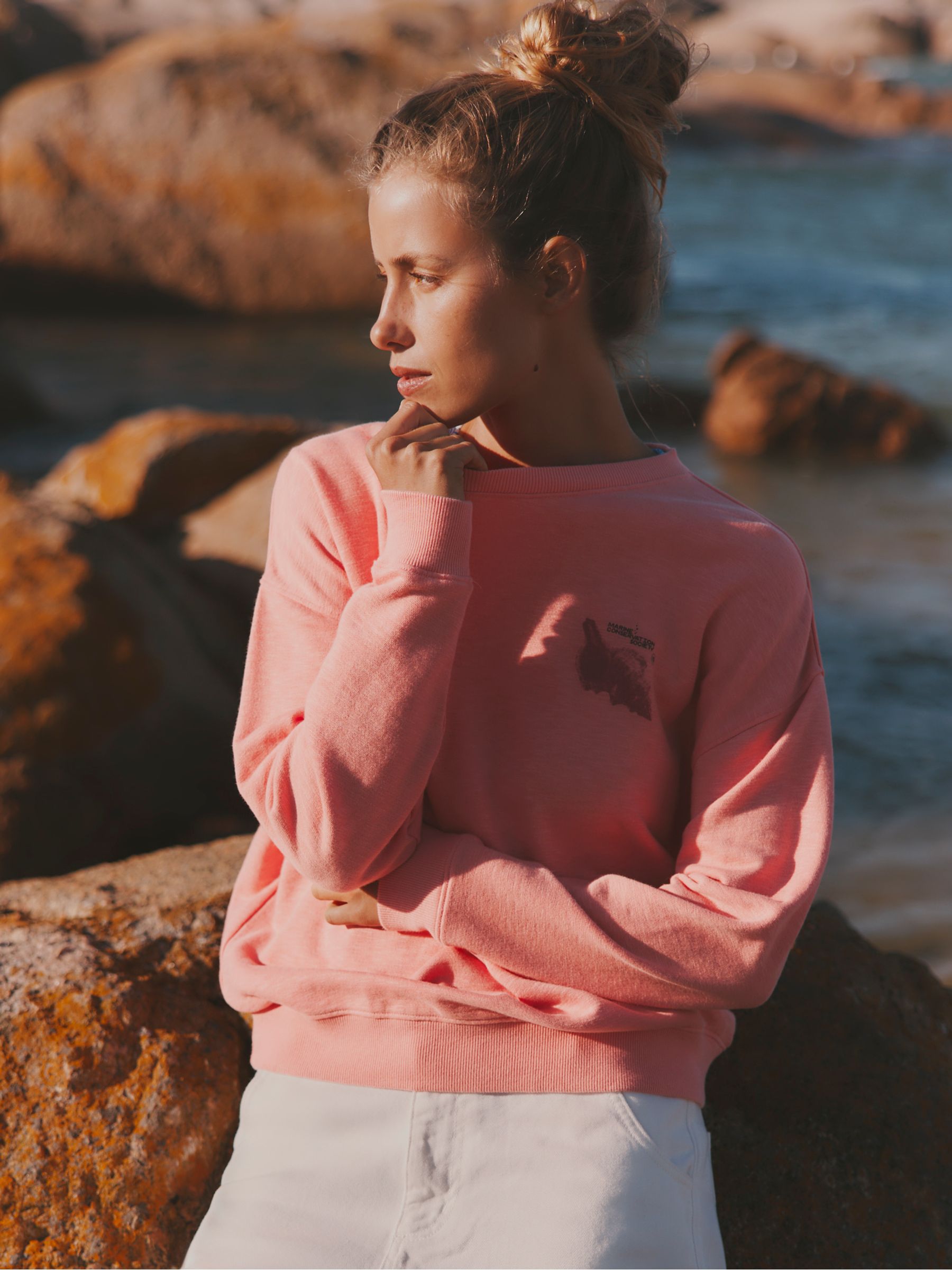 Emily Pink MCS Graphic Crew Sweat Top - Image 1 of 6