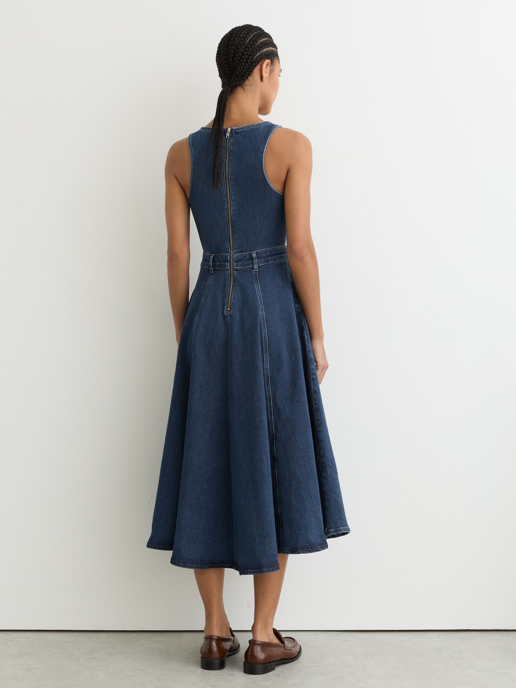 Petite Dress in Indigo Blue - Image 5 of 8