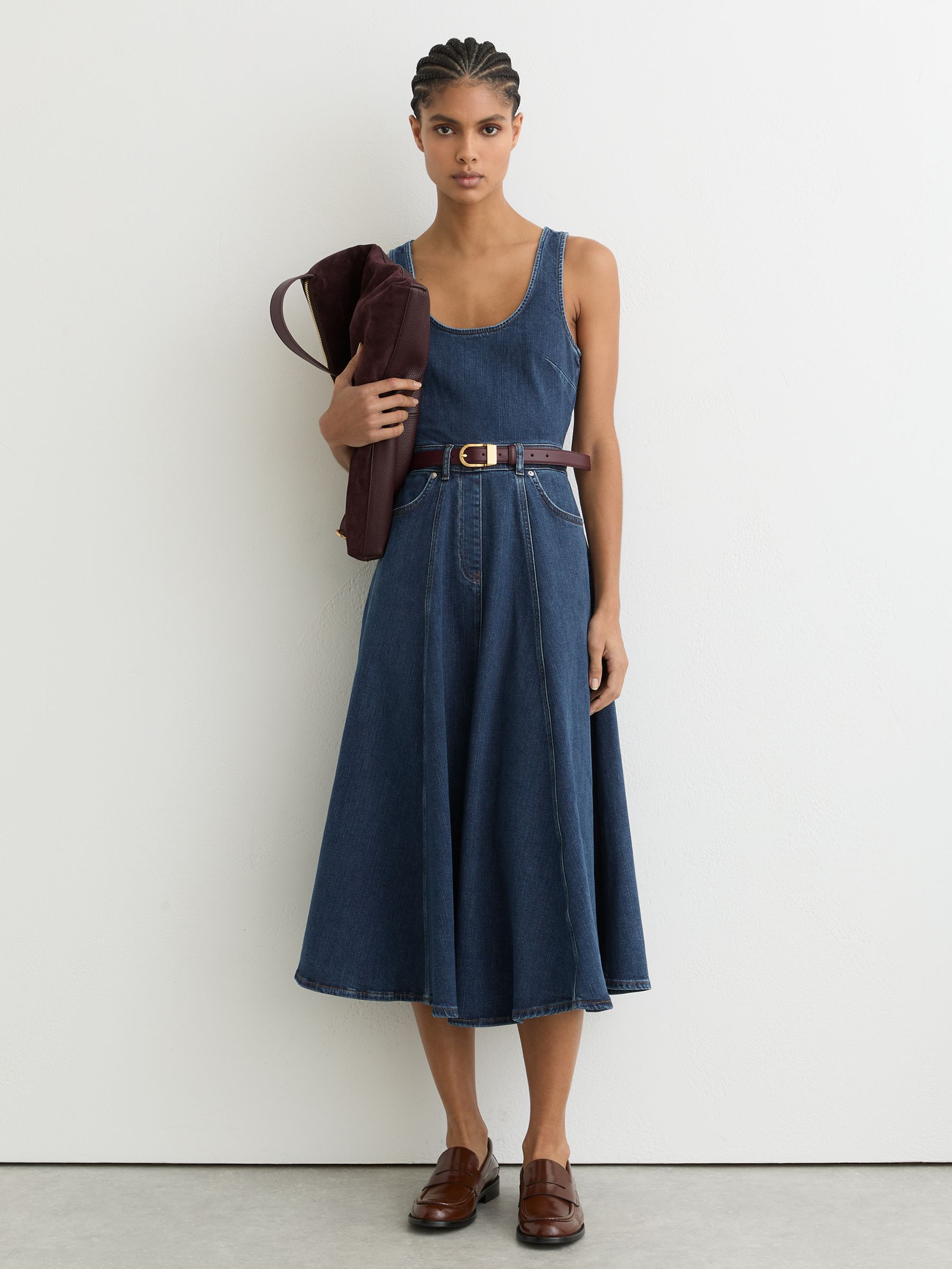Petite Dress in Indigo Blue - Image 6 of 8