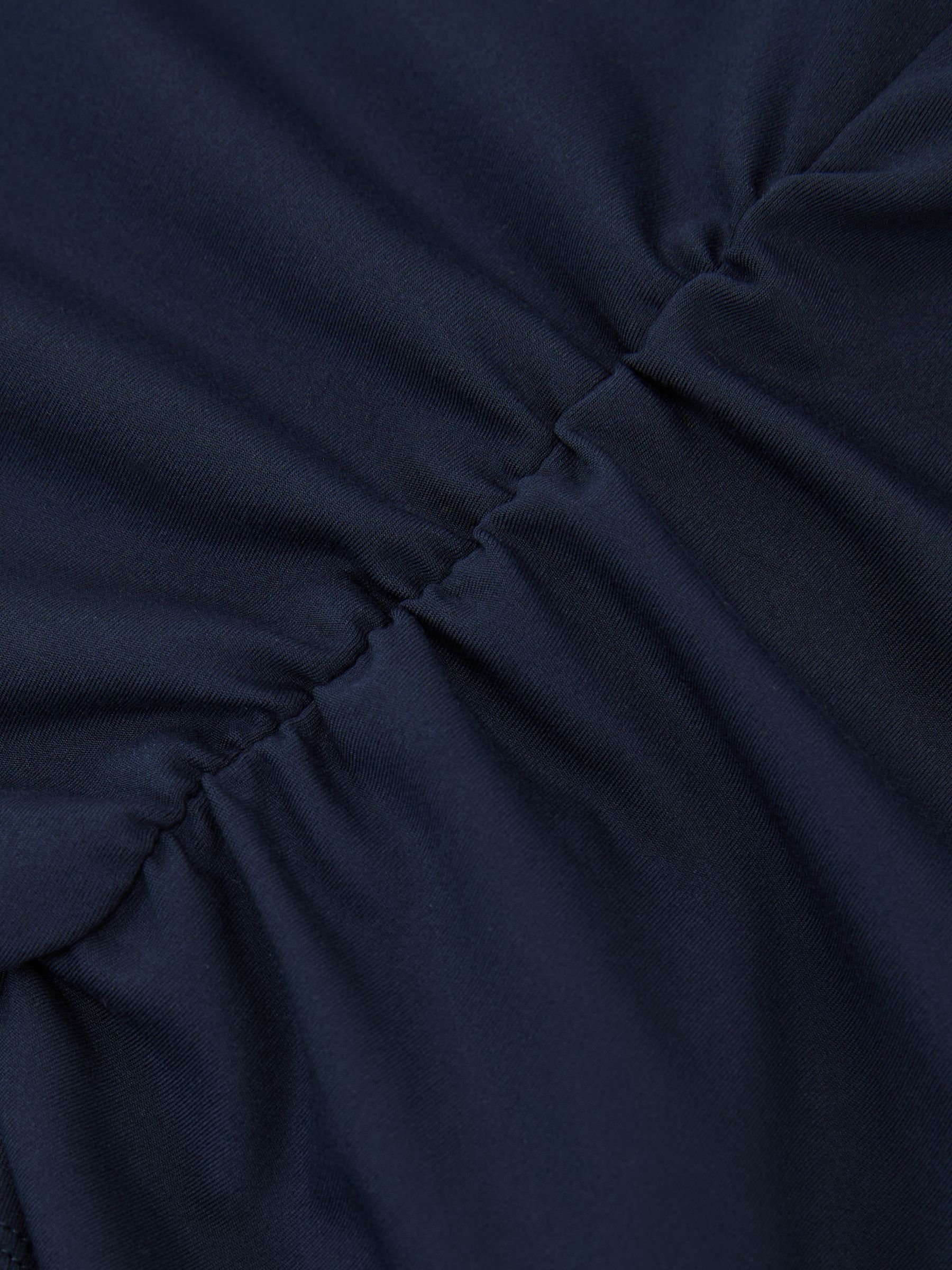 Crew-Neck Ruched Sports Vest in Navy - image 5