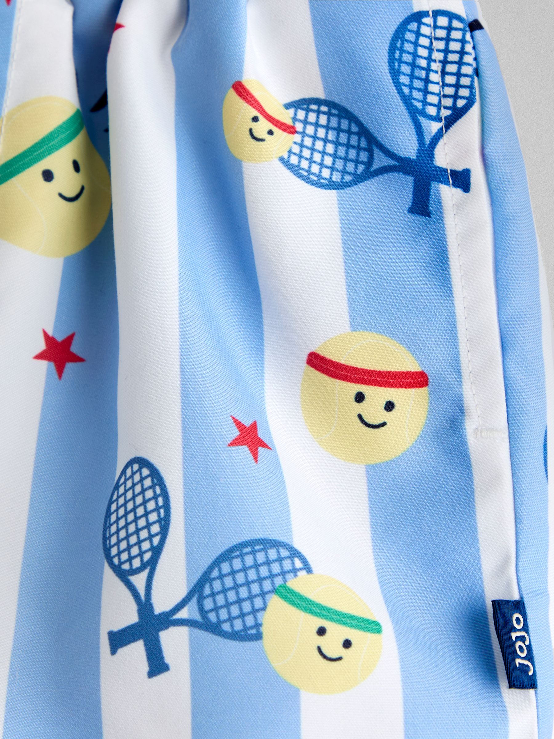 Blue Tennis Stripe Swim Shorts - Image 4 of 4