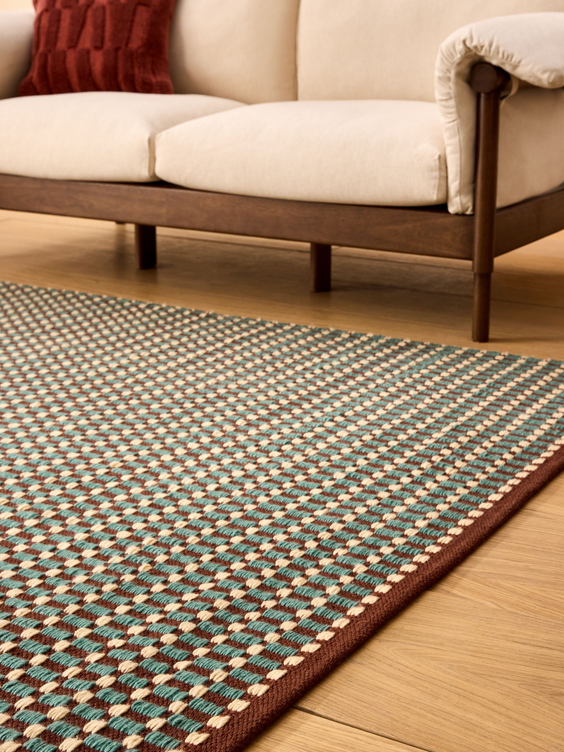 Ember Rug in Teal Blue - Image 2 of 5