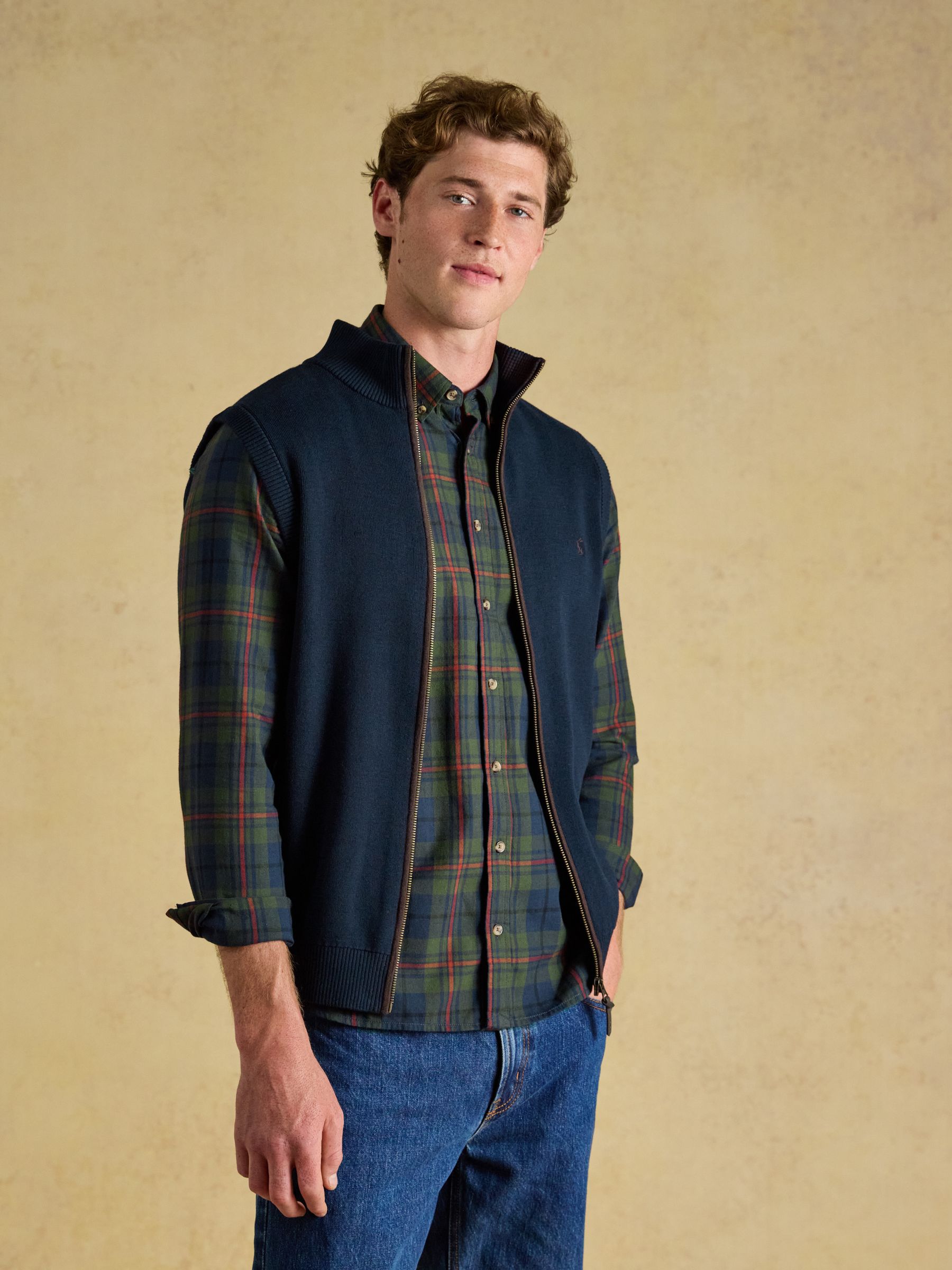 Navy Hillside Zip Up Gilet - Image 6 of 10