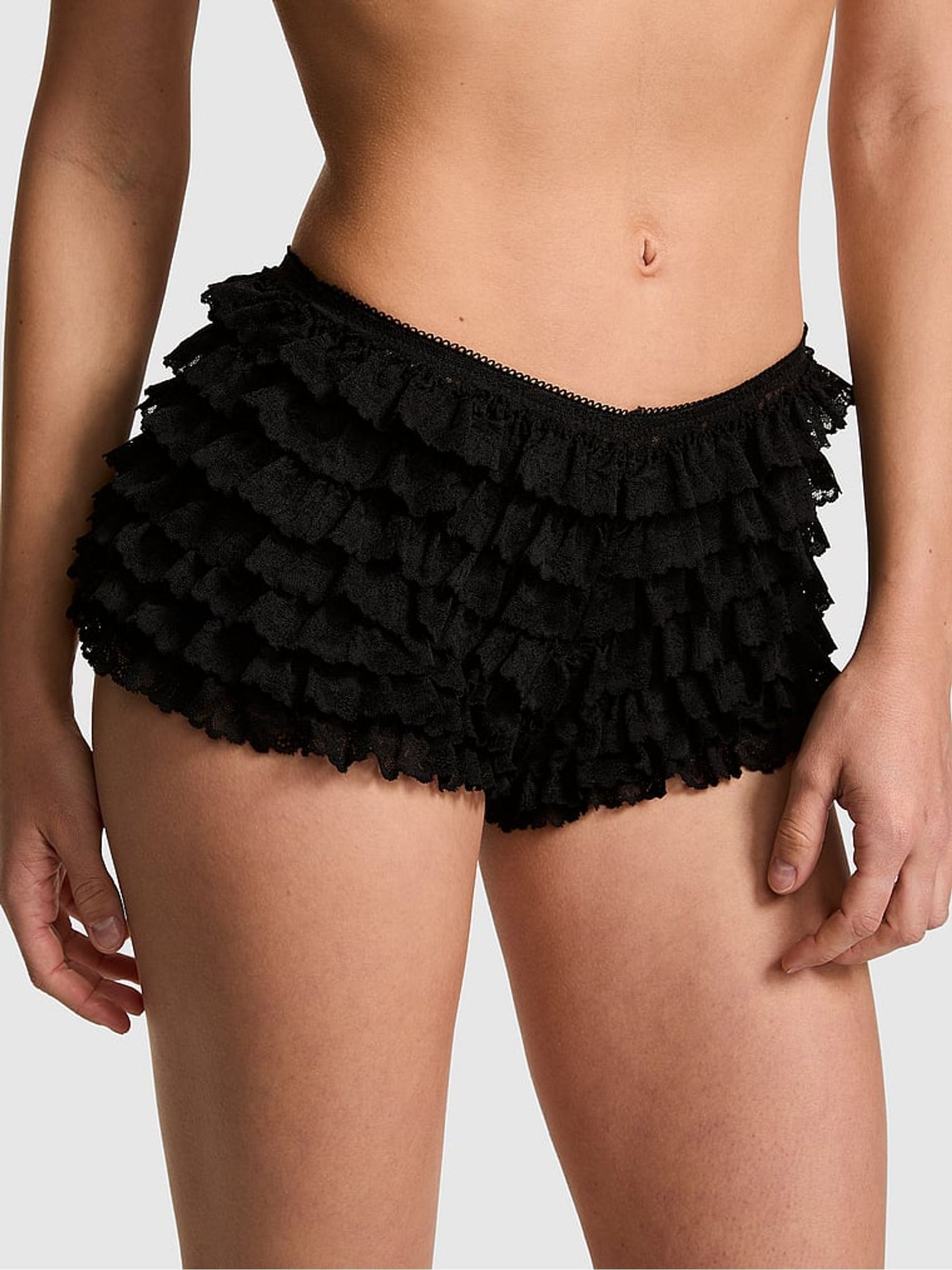 Black Lace Bloomer Knickers - Image 1 of 2
