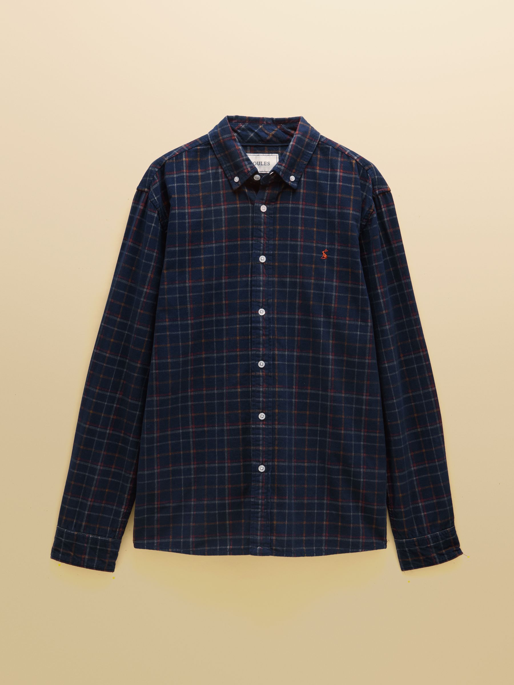 Navy Long Sleeve Fine Needle Cord Shirt - Image 10 of 10