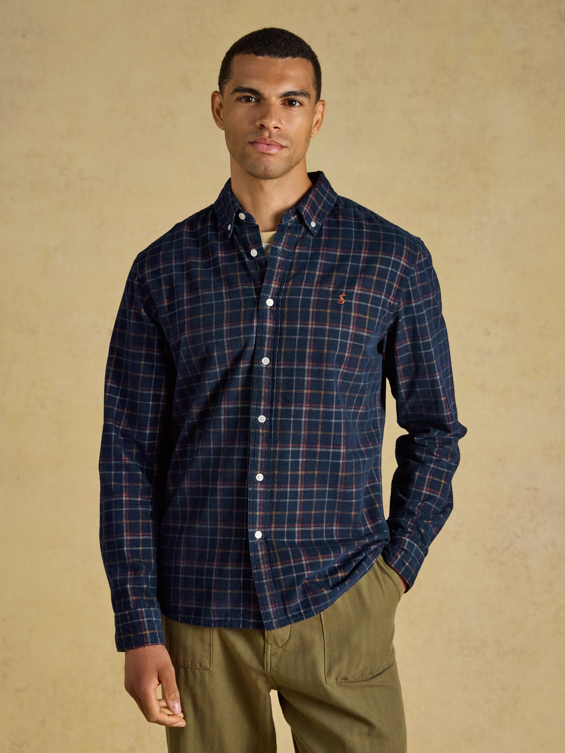 Navy Long Sleeve Fine Needle Cord Shirt - Image 2 of 10