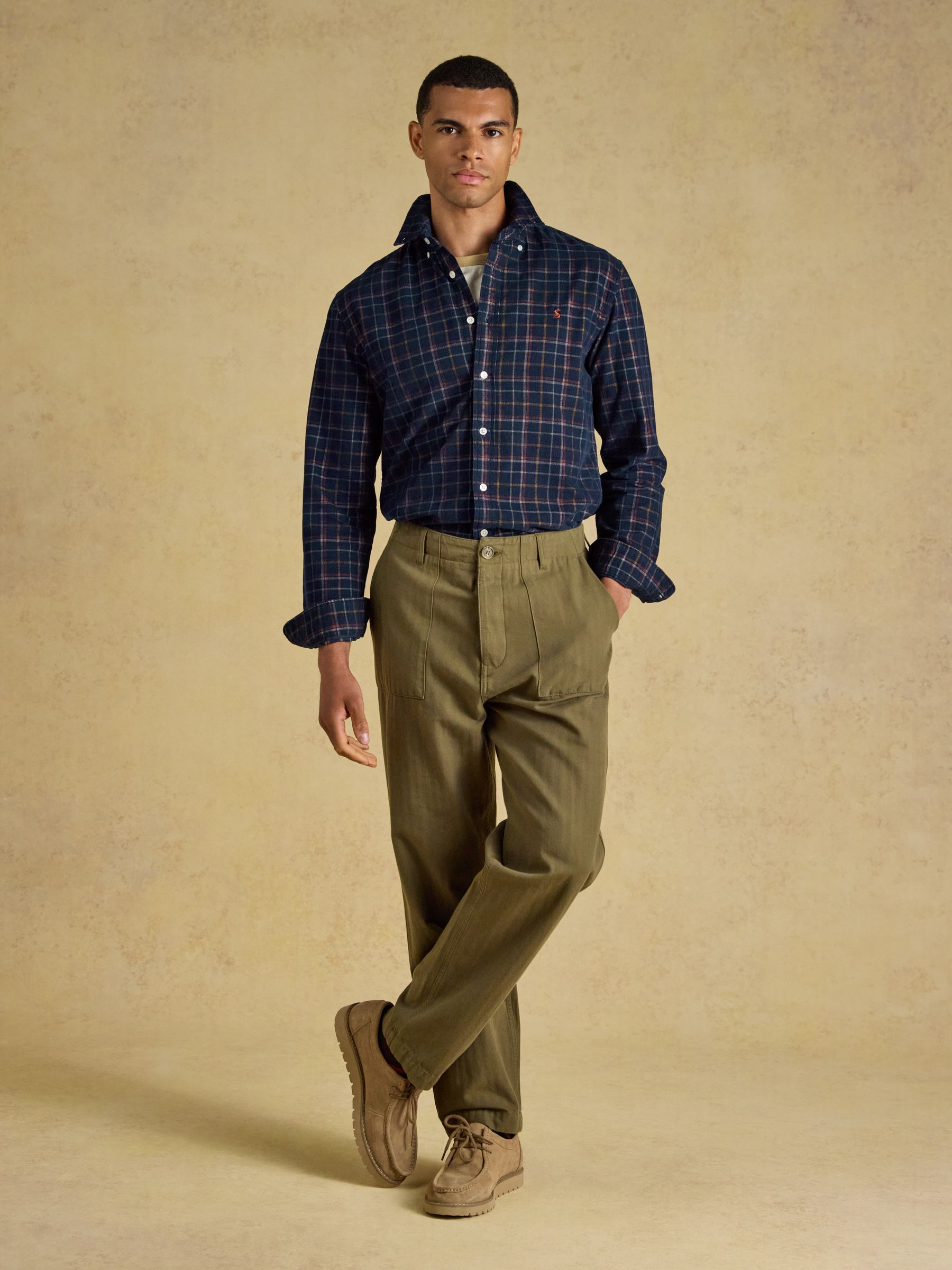 Navy Long Sleeve Fine Needle Cord Shirt - Image 4 of 10