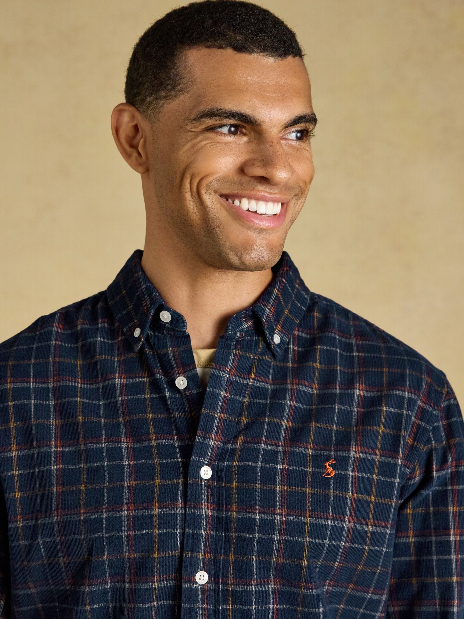 Navy Long Sleeve Fine Needle Cord Shirt - Image 5 of 10
