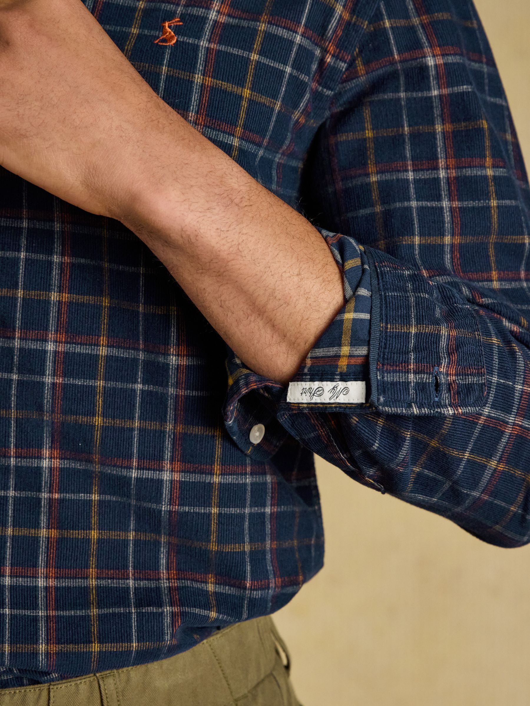 Navy Long Sleeve Fine Needle Cord Shirt - Image 6 of 10