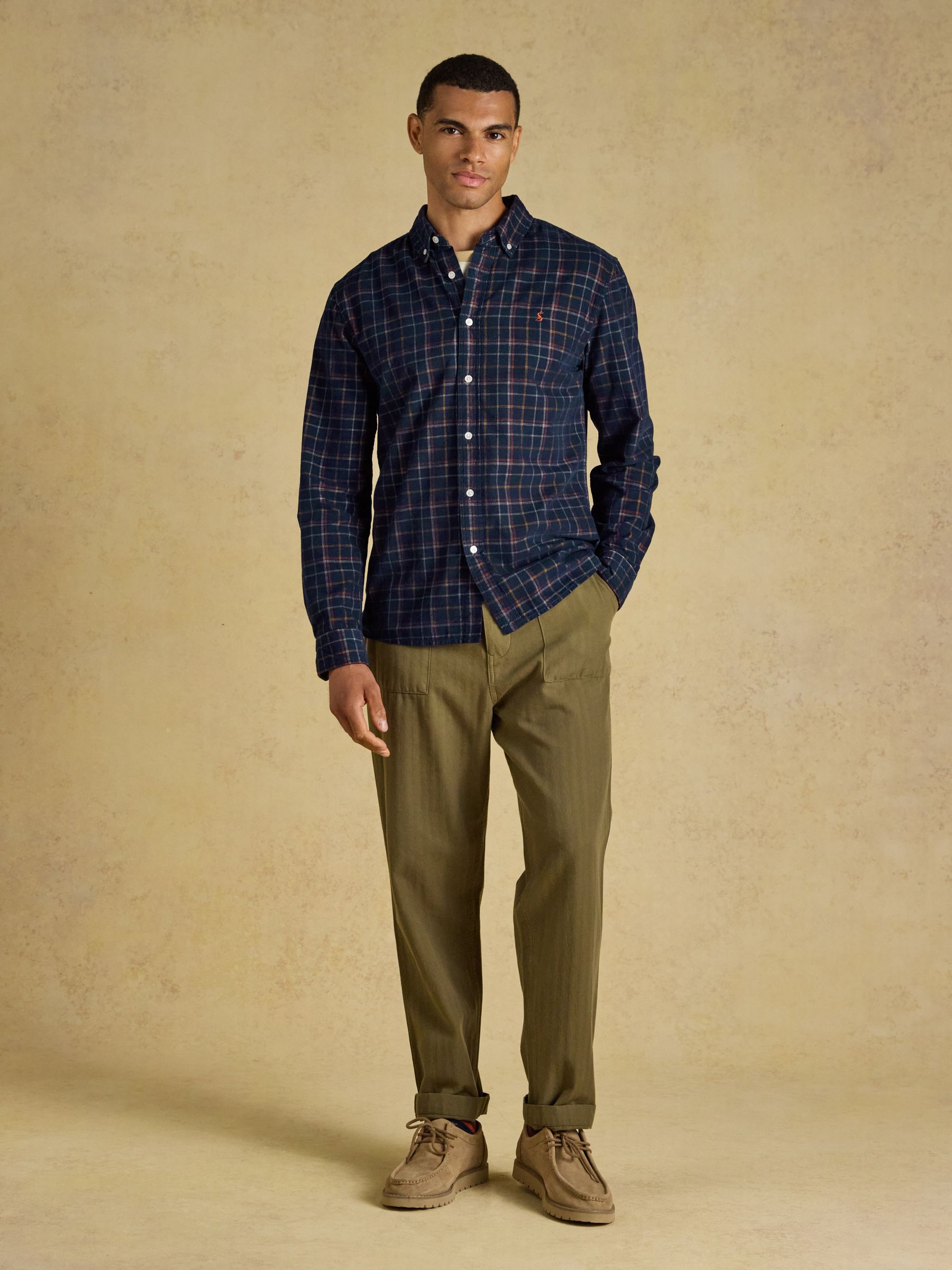 Navy Long Sleeve Fine Needle Cord Shirt - Image 7 of 10