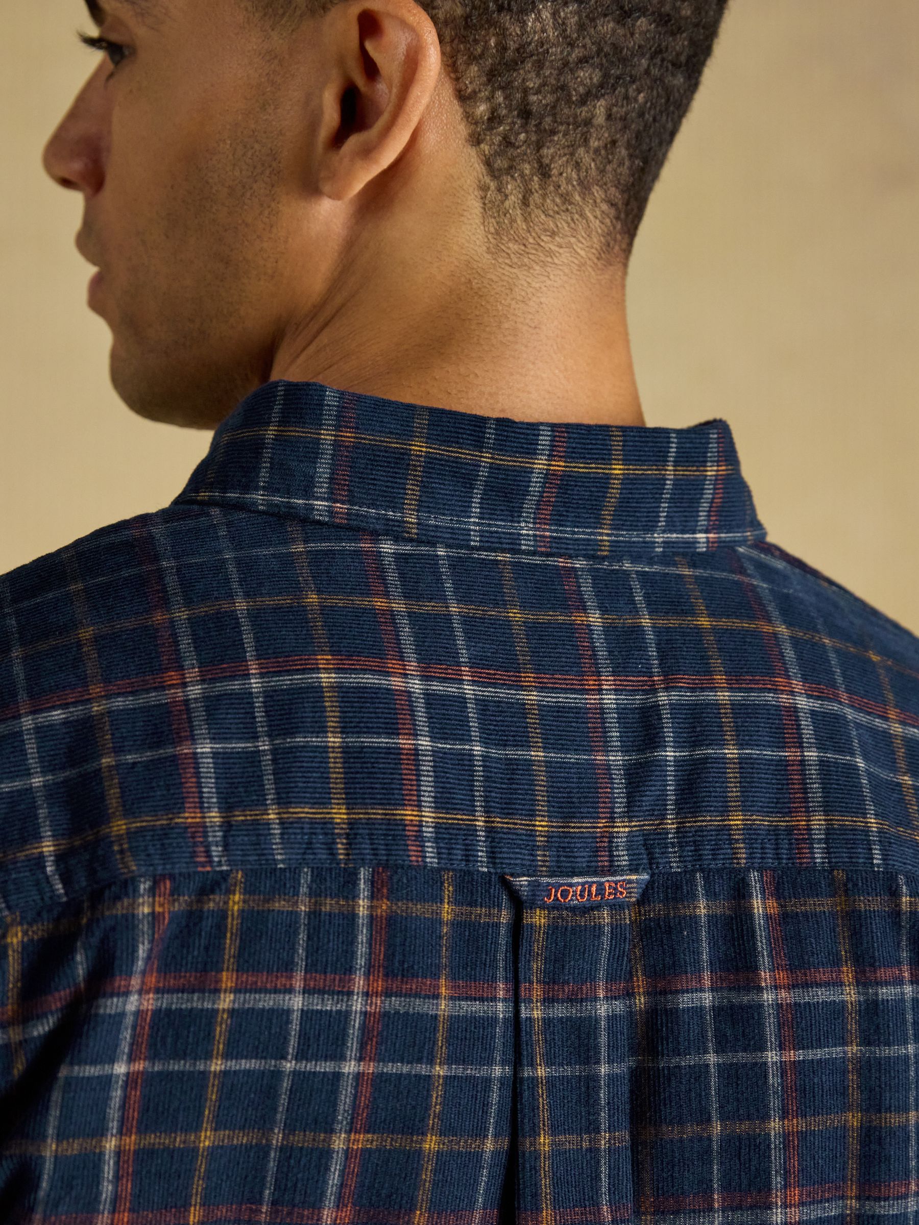 Navy Long Sleeve Fine Needle Cord Shirt - Image 9 of 10