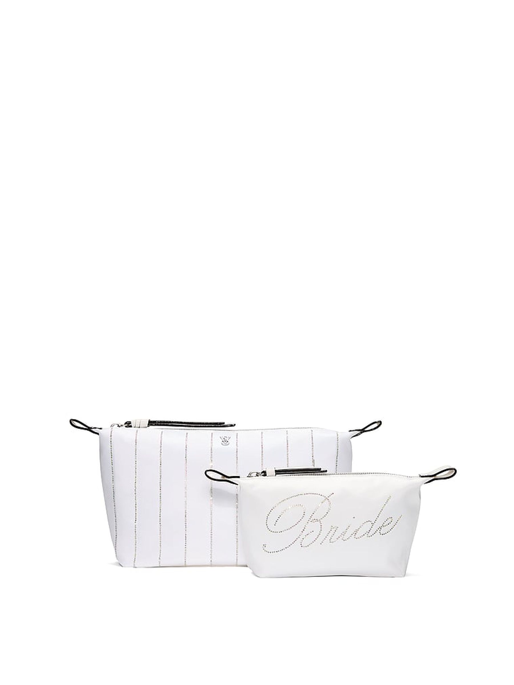 Coconut White Bridal Makeup Bag 2 Piece - Image 1 of 3