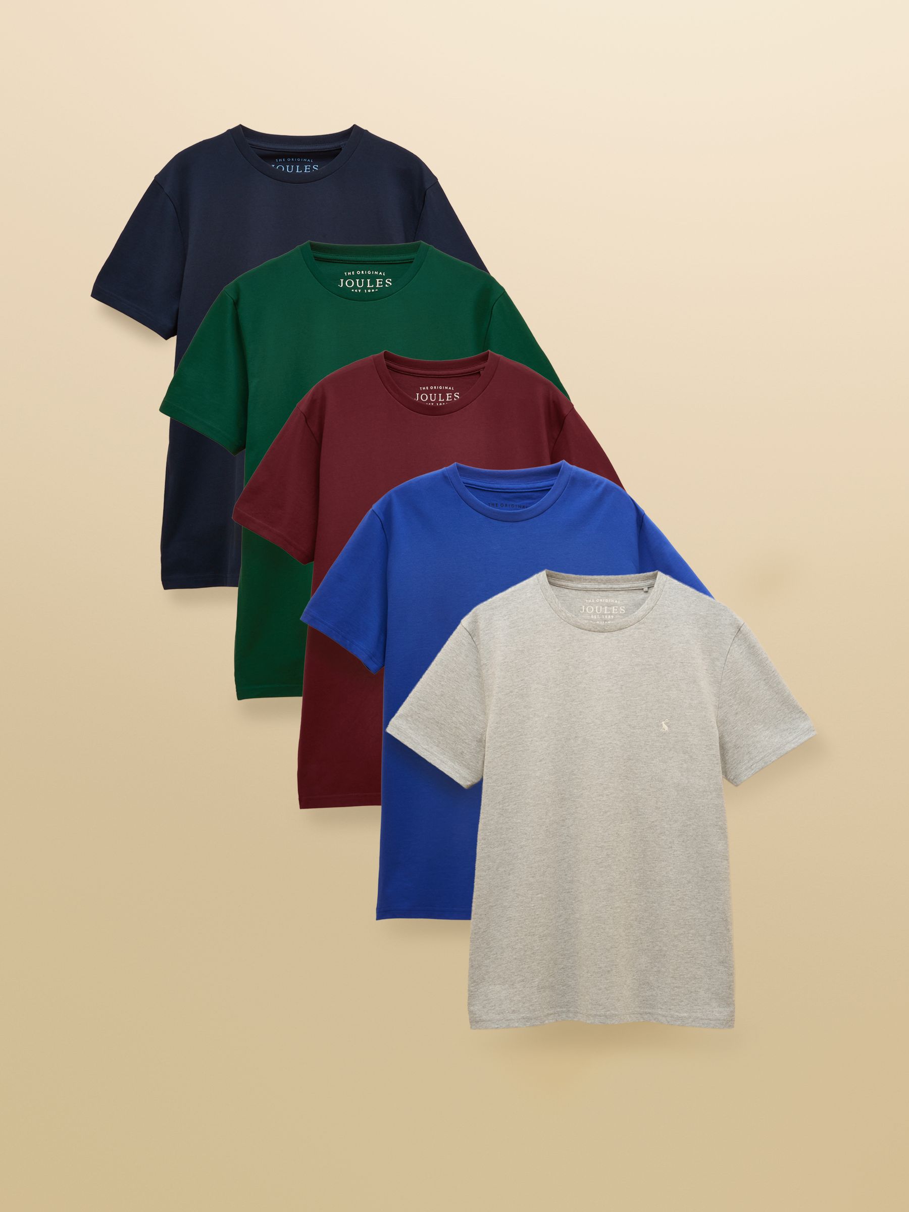 Multi Classic Fit Cotton T-Shirt 5 Pack - Image 1 of 1