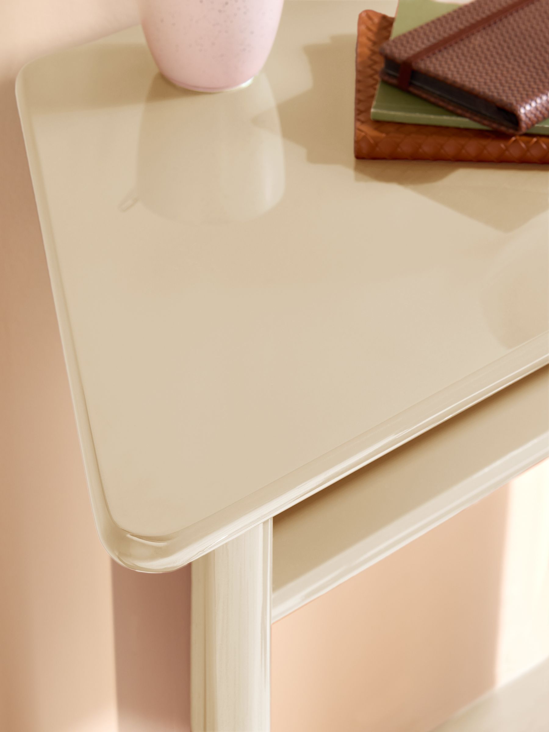 Ingrid Console Table in Ecru White - Image 2 of 5