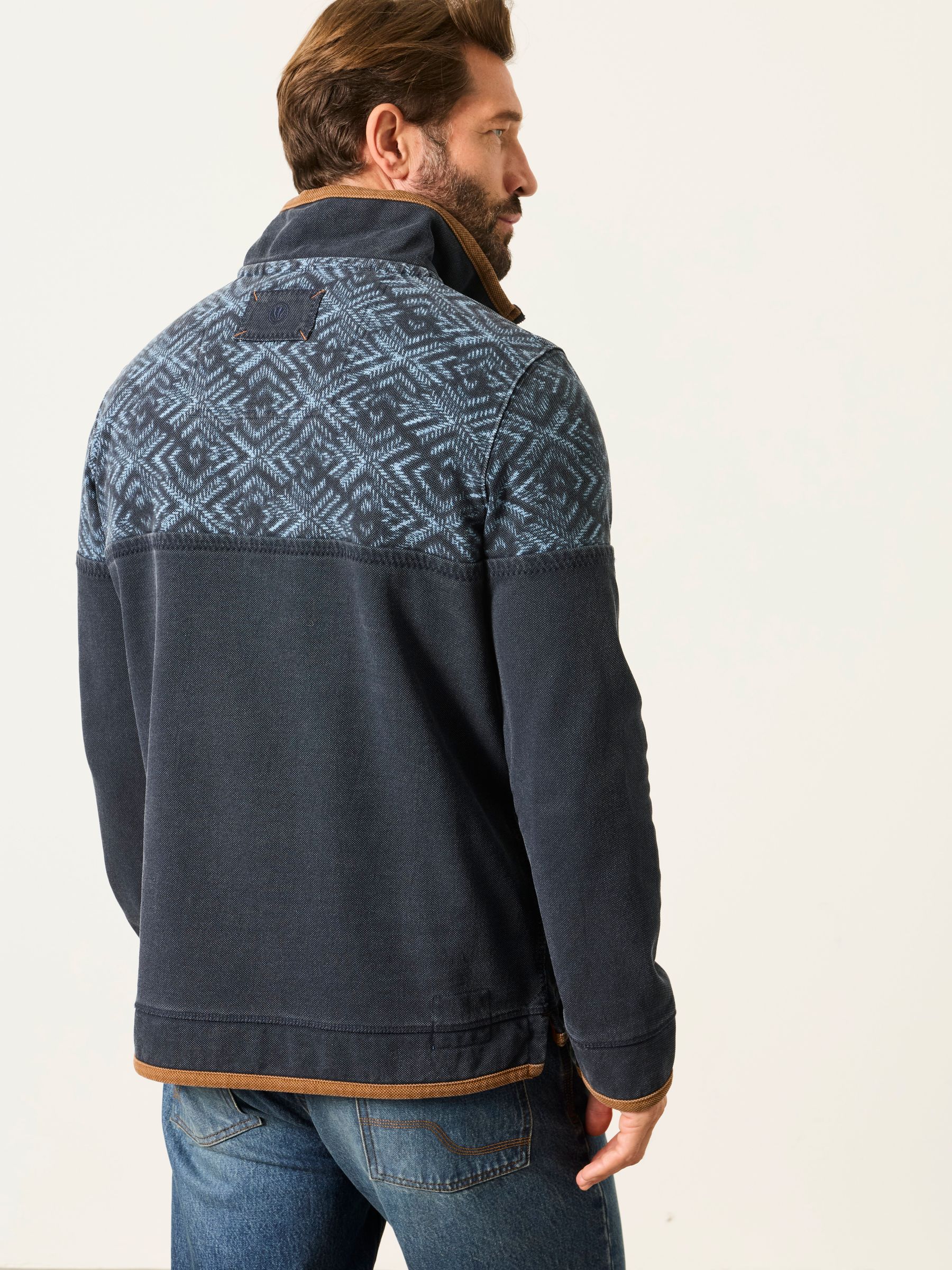Knitted Sweat Top in Navy - Image 2 of 6 Knitted Sweat Top in Navy - Image 2 of 6