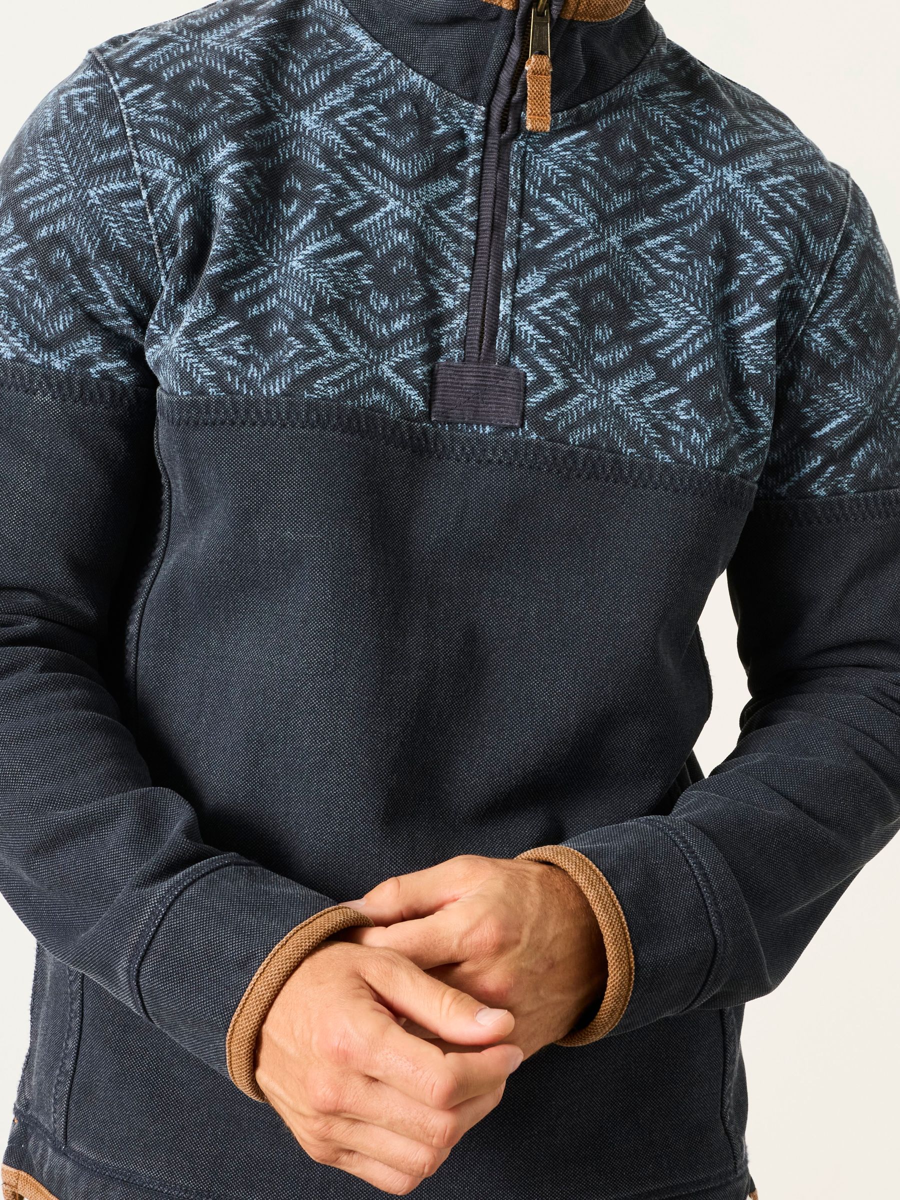 Knitted Sweat Top in Navy - Image 3 of 6